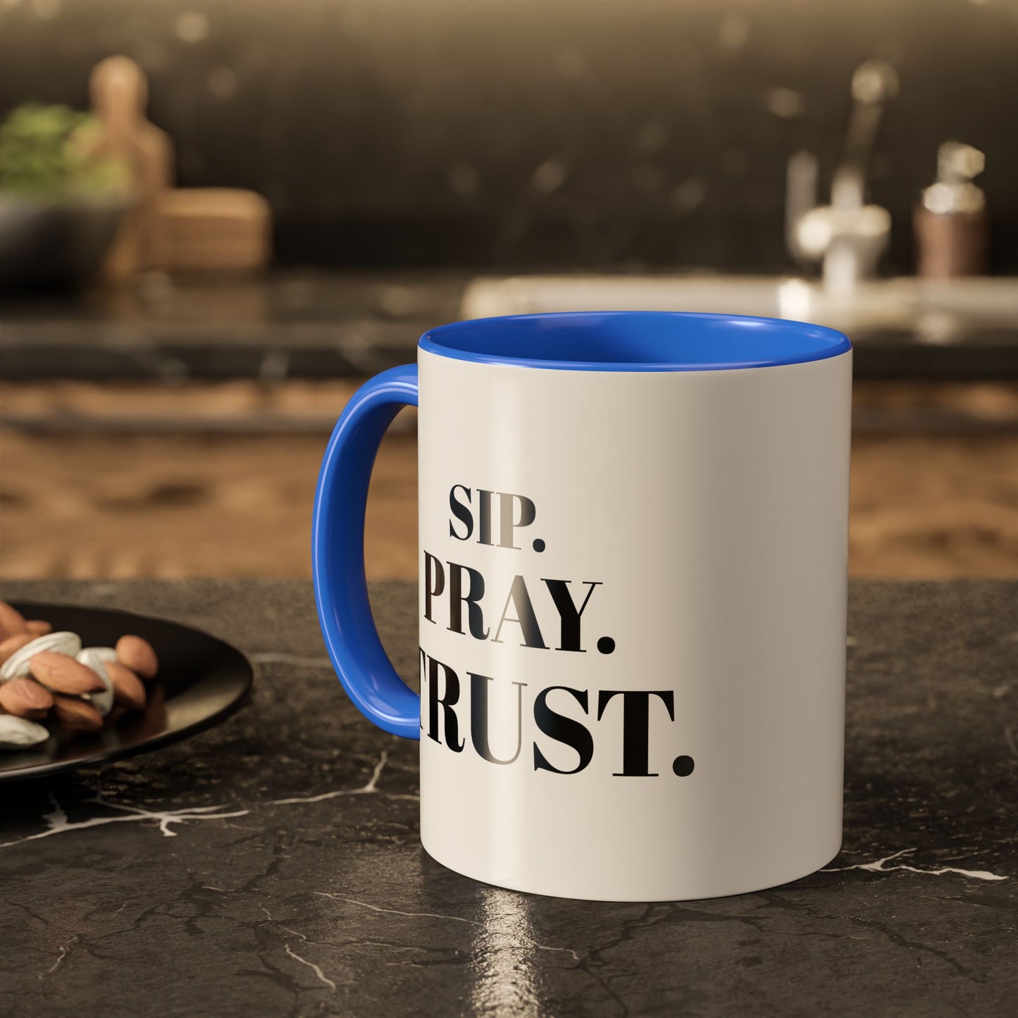 "SIP. PRAY. TRUST." Inspirational Coffee Mug — Ceramic Mug (11oz & 15oz)