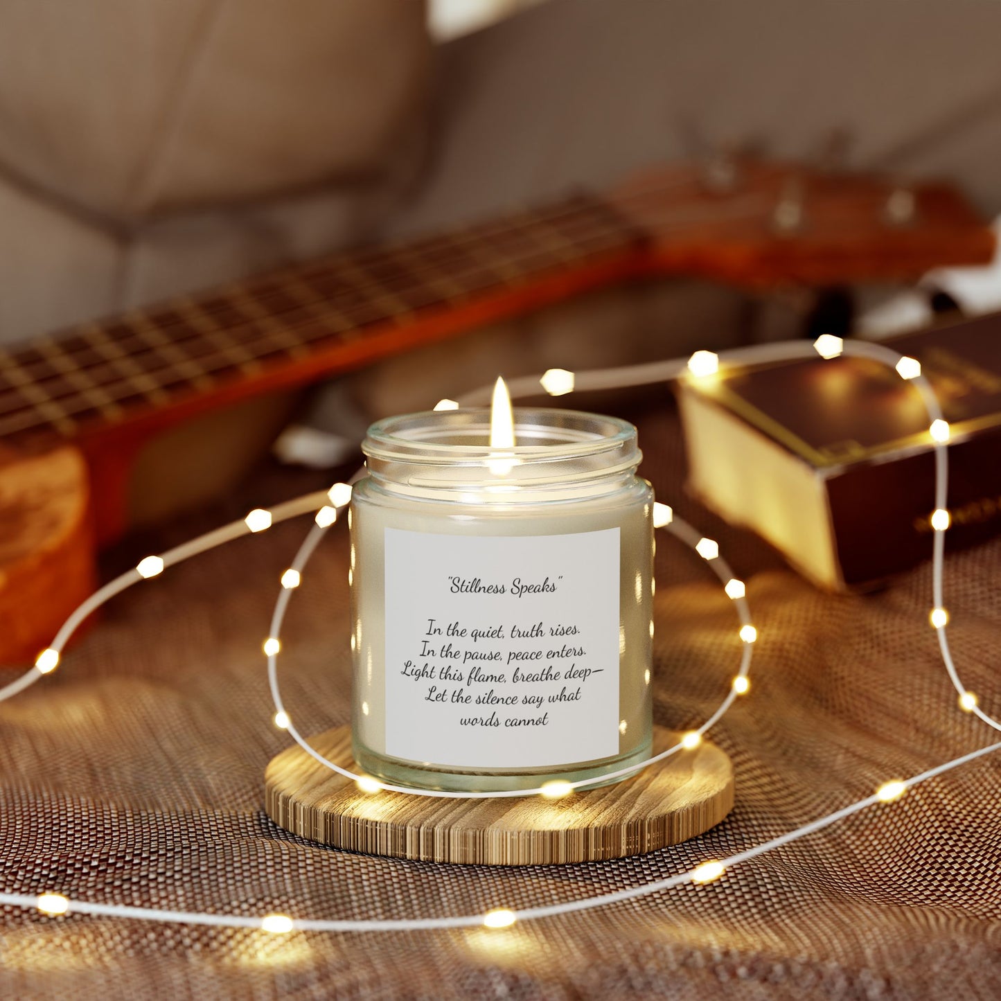 Stillness Speaks Calming Scented Candles, Coconut Apricot Wax, Relaxation Gift, Home Decor, Aromatherapy, Self-Care, Mindfulness