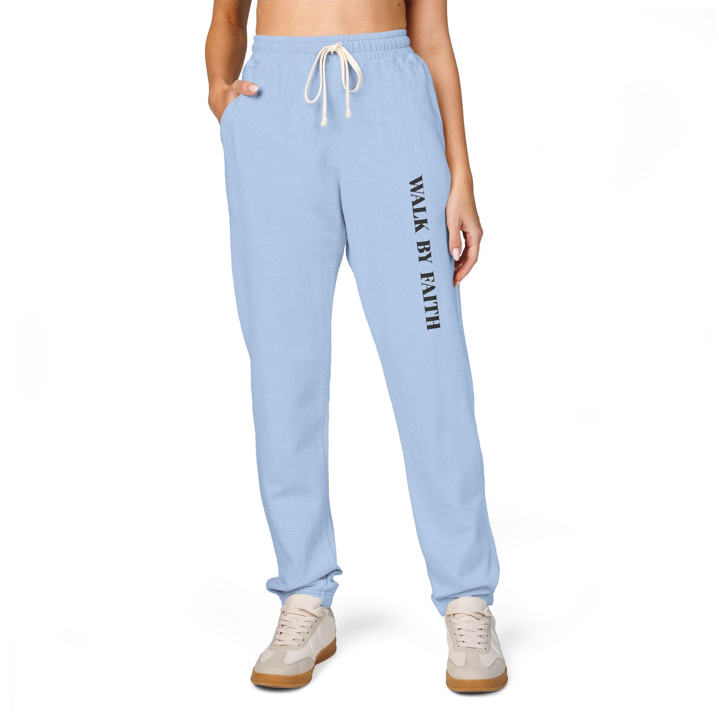Walk By Faith Sweatpants (light colors) — Garment-Dyed Fleece Joggers