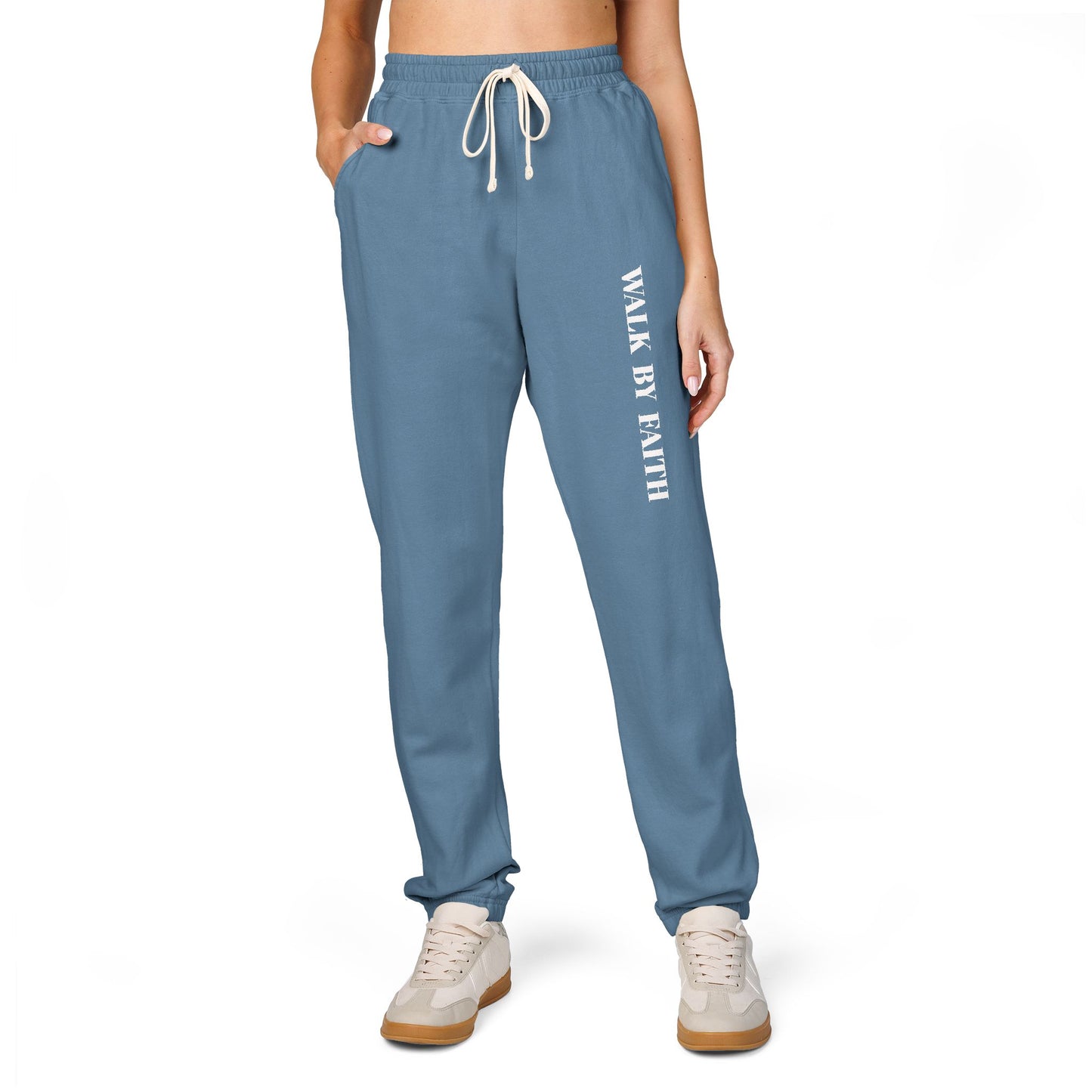 Walk By Faith Sweatpants — Garment-Dyed Fleece Joggers