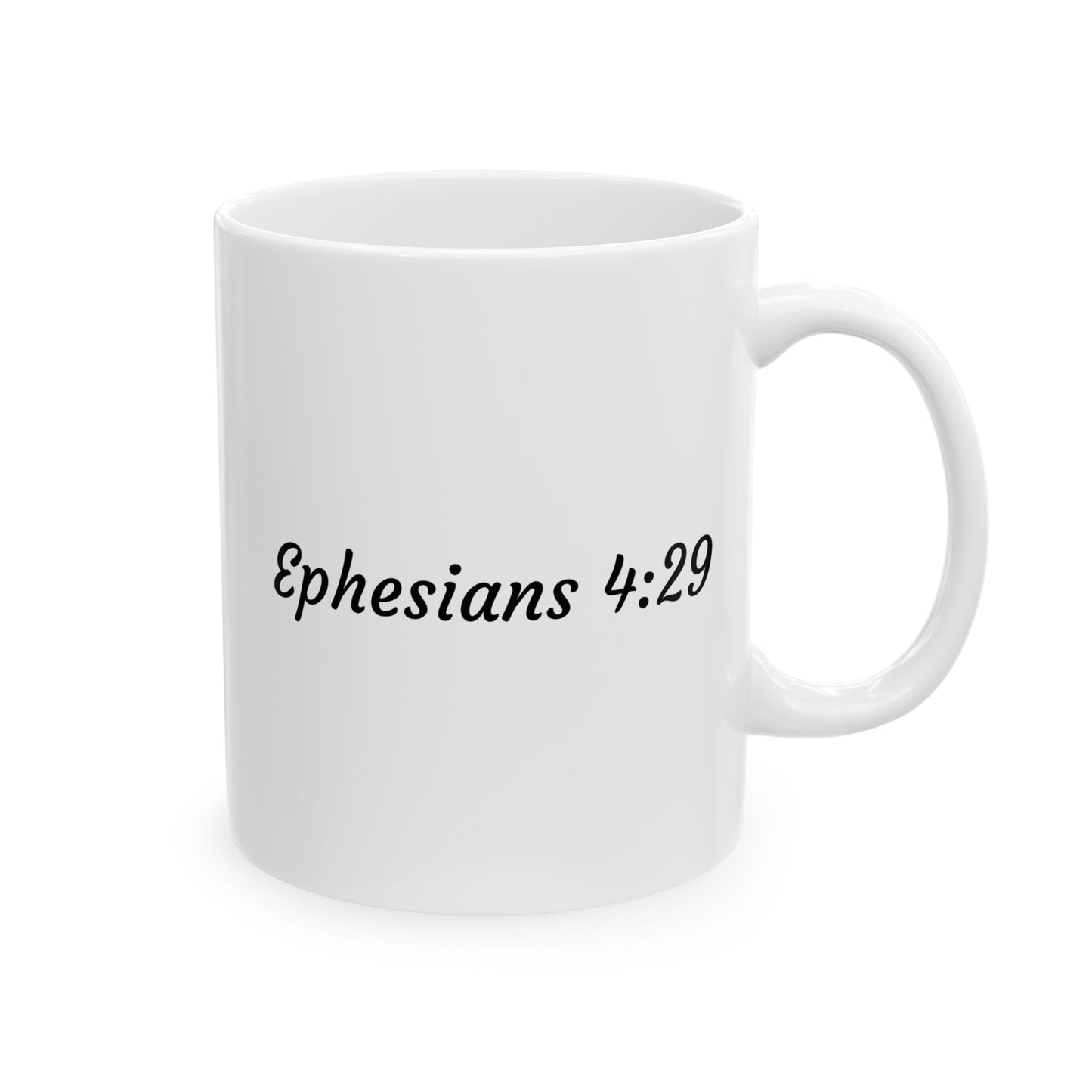 Words Matter — "Ephesians 4:29" Inspirational Scripture Coffee Cup