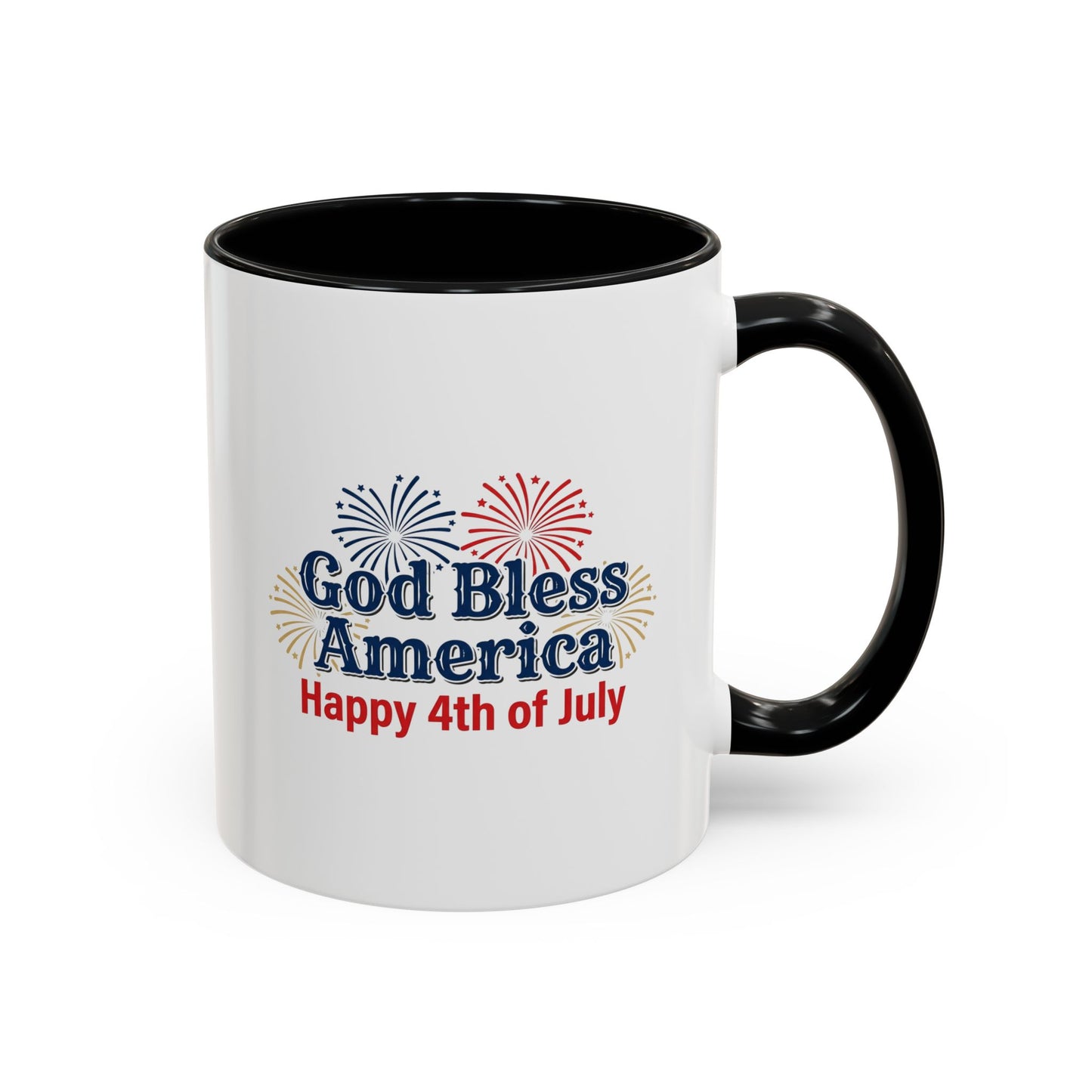 God Bless America • Happy 4th of July Mug — Inspirational Religious Accent Mug