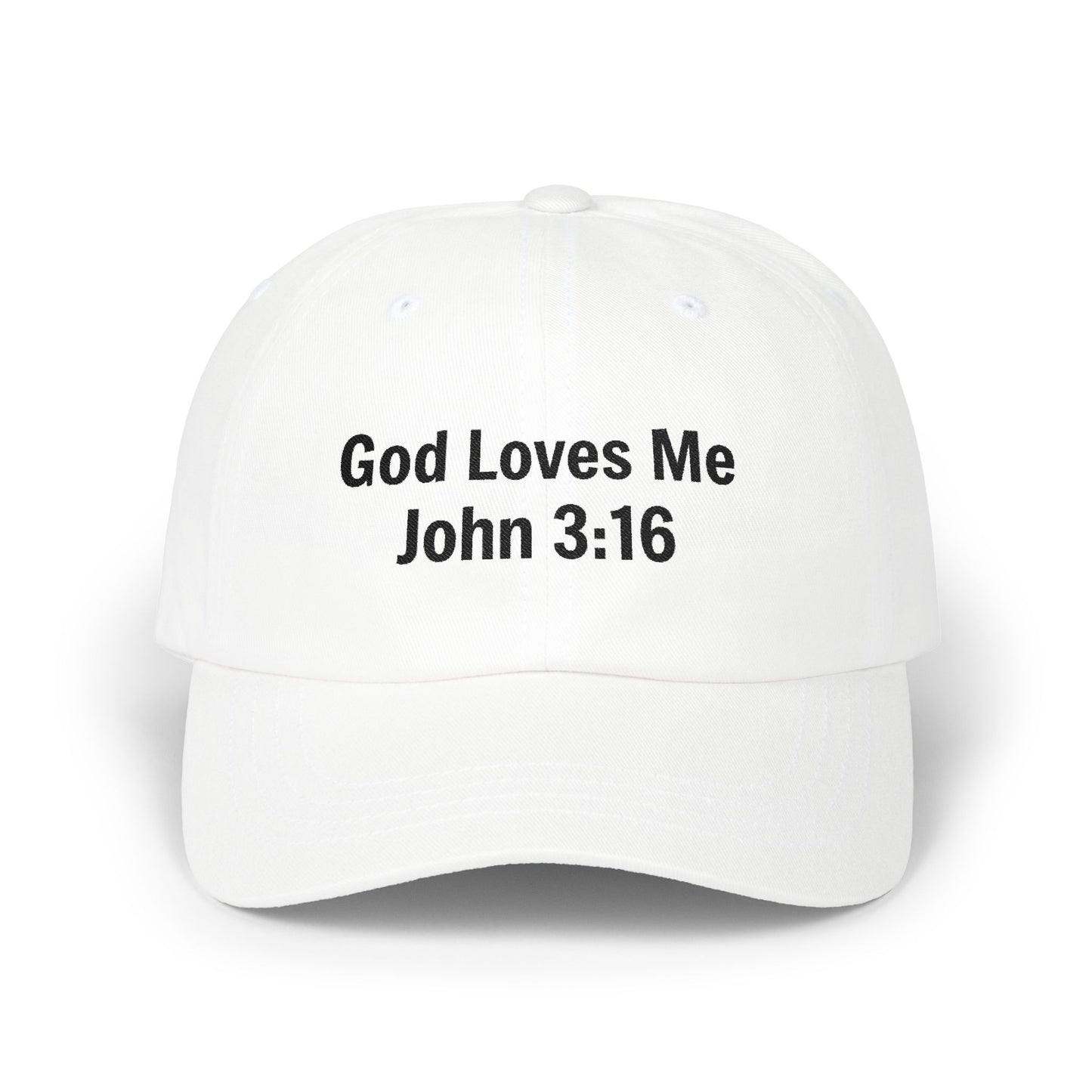 God Loves Me - John 3:16 | Inspirational Dad Cap | Faith Hat, Dad Gift, Casual Cap, Christian Apparel, Outdoor Accessory