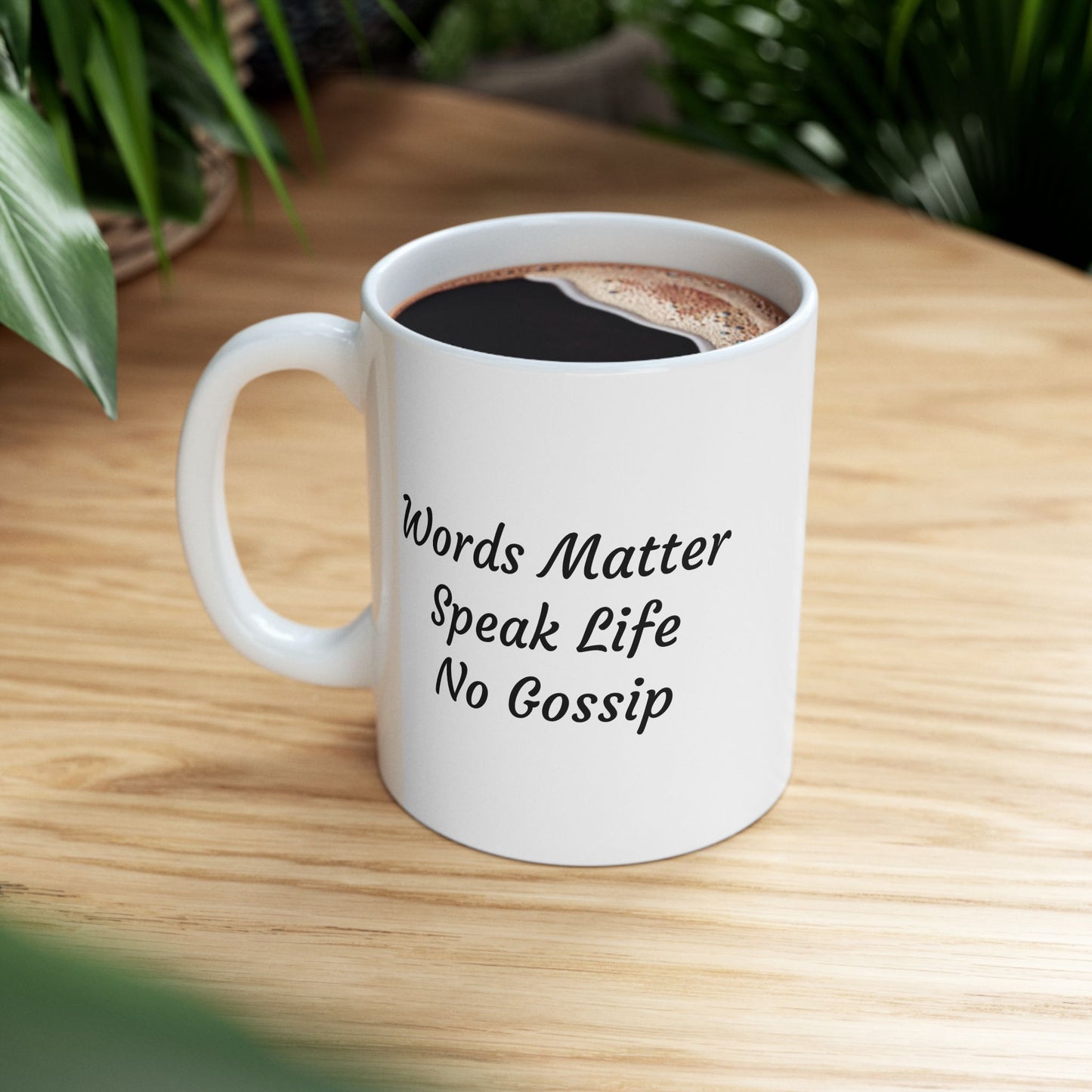 Words Matter — "Ephesians 4:29" Inspirational Scripture Coffee Cup