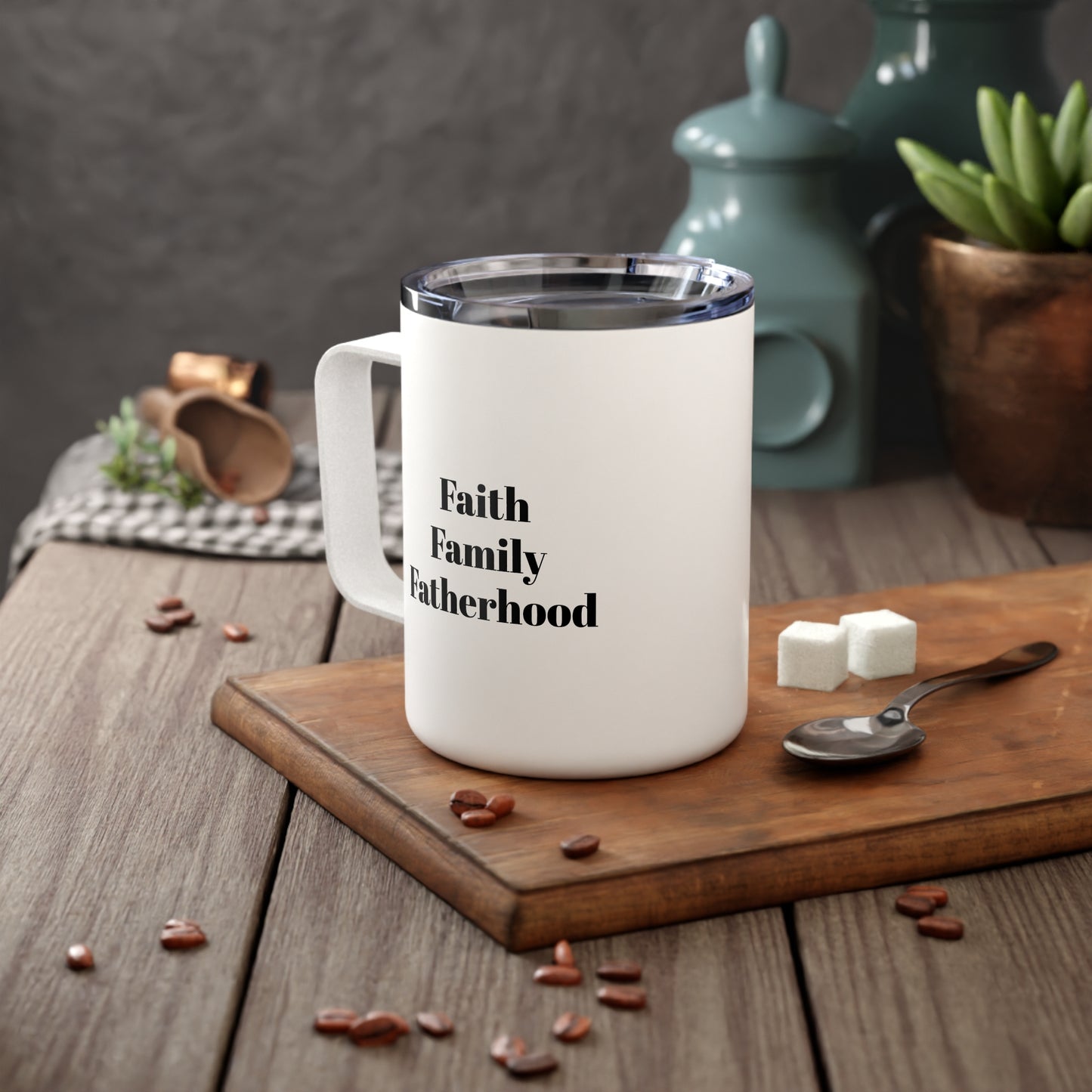 Faith • Family • Fatherhood Insulated Coffee Mug 10oz Travel Tumbler