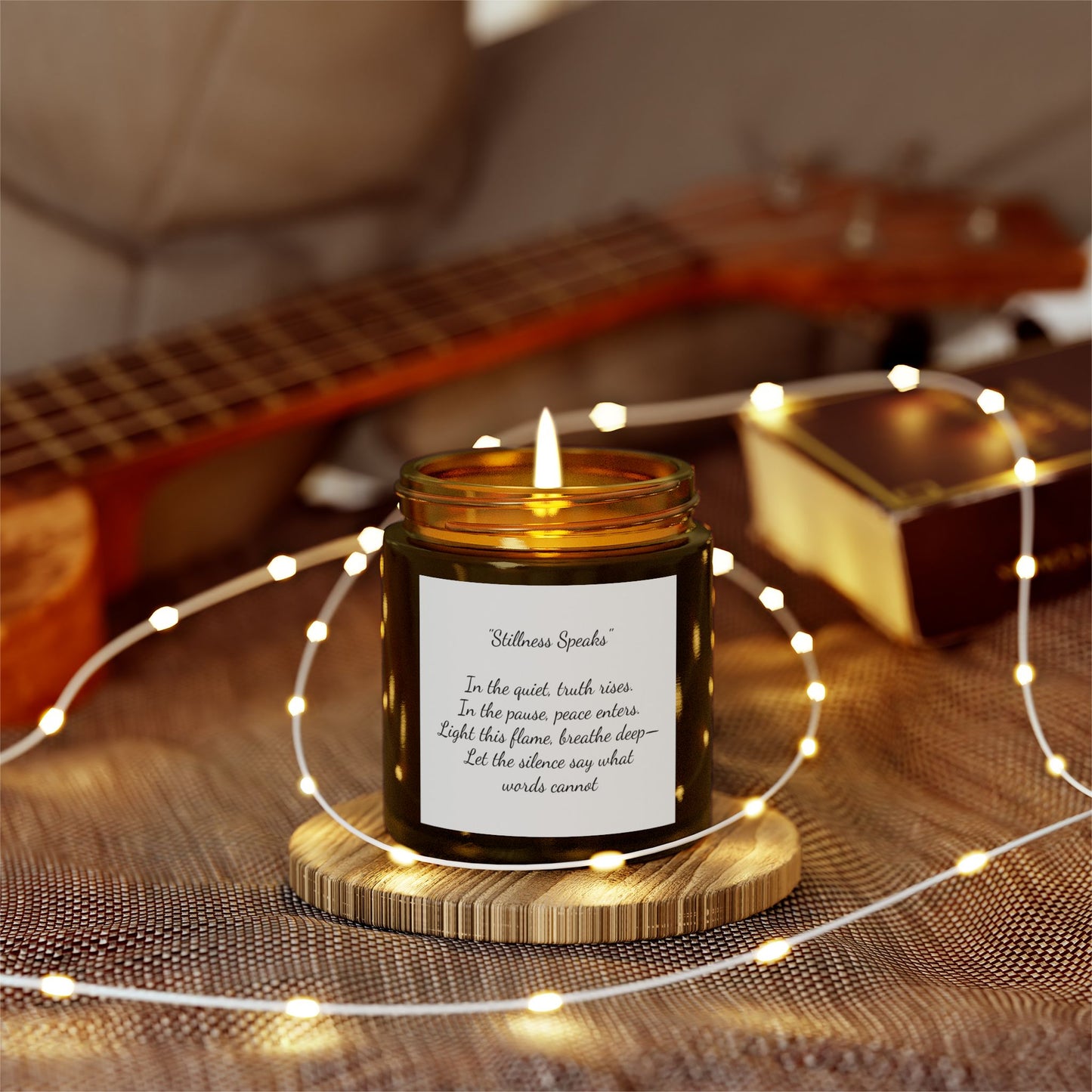 Stillness Speaks Calming Scented Candles, Coconut Apricot Wax, Relaxation Gift, Home Decor, Aromatherapy, Self-Care, Mindfulness