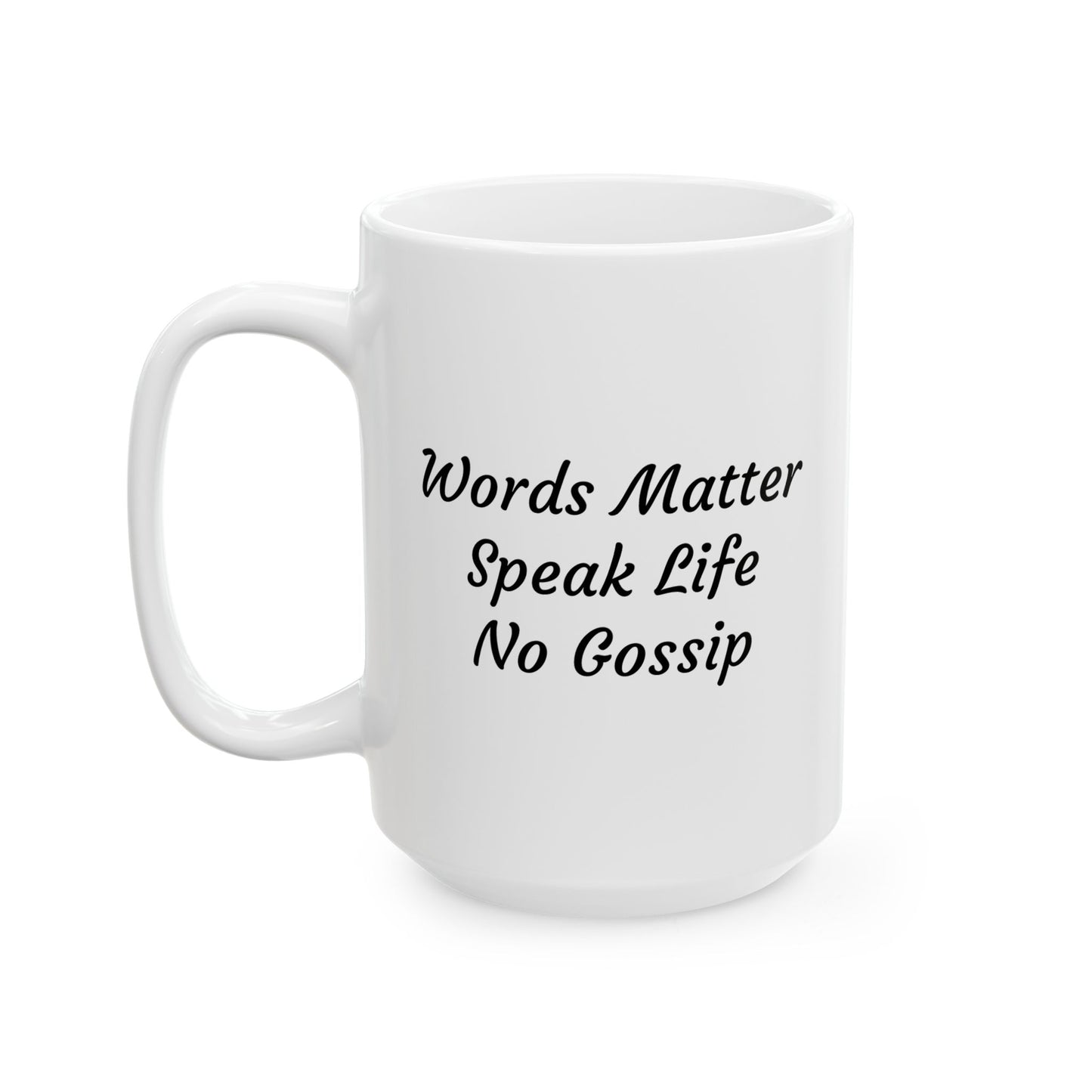 Words Matter — "Ephesians 4:29" Inspirational Scripture Coffee Cup