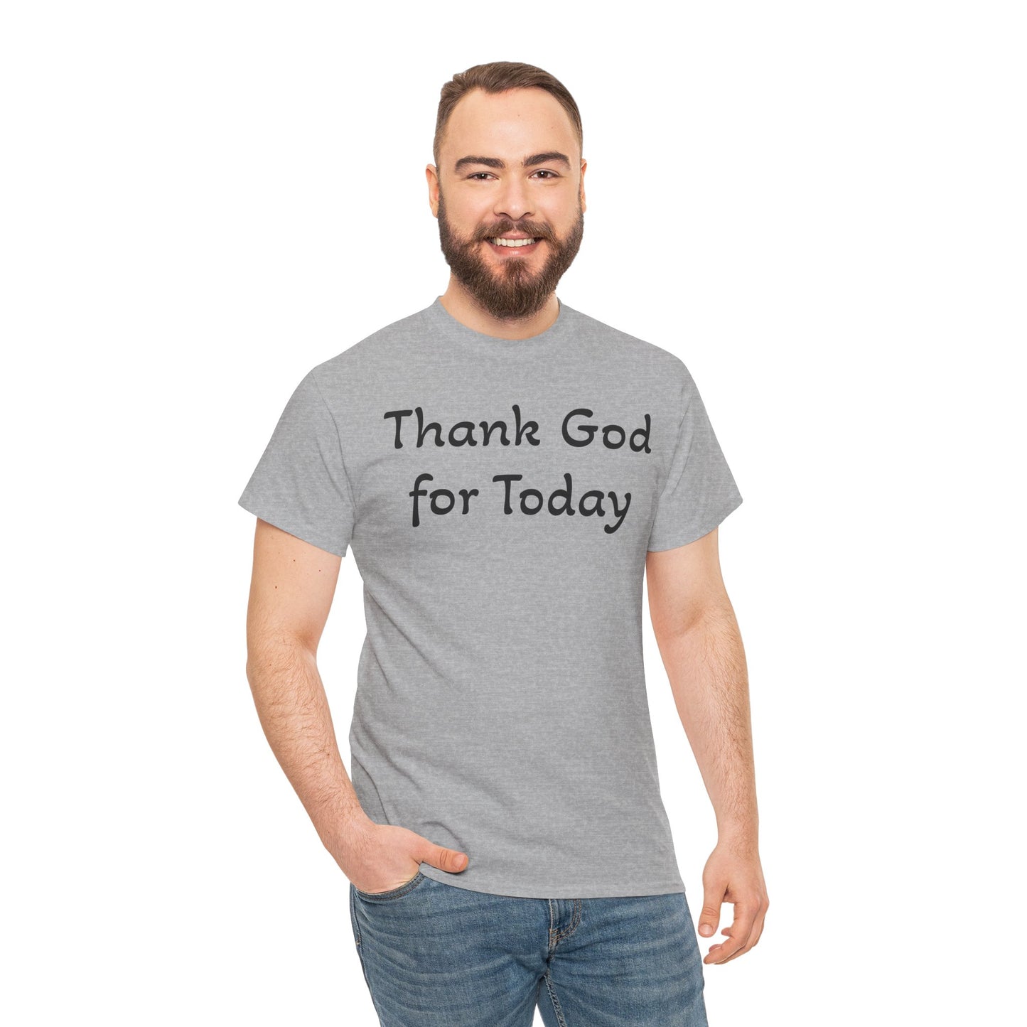 "Thank God for Today / Walk with God into Tomorrow" Inspirational Tee