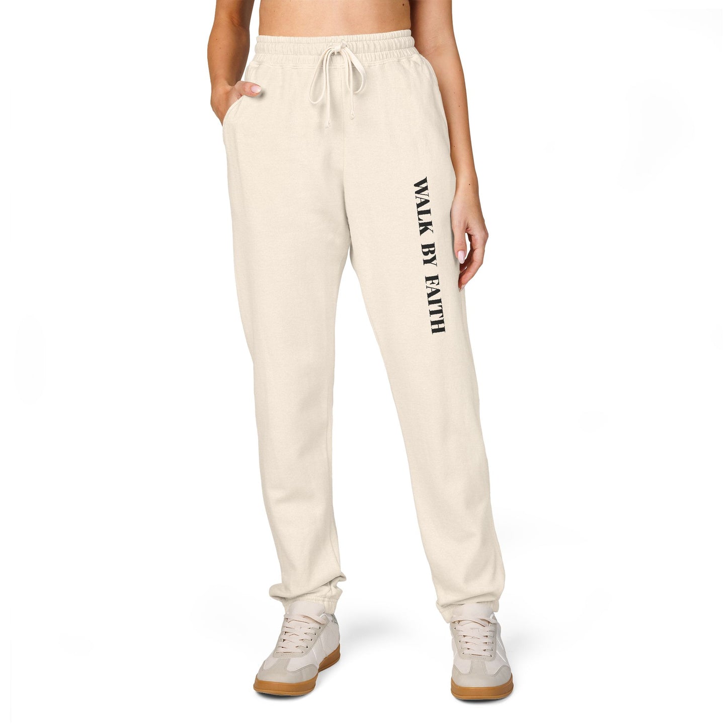 Walk By Faith Sweatpants (light colors) — Garment-Dyed Fleece Joggers
