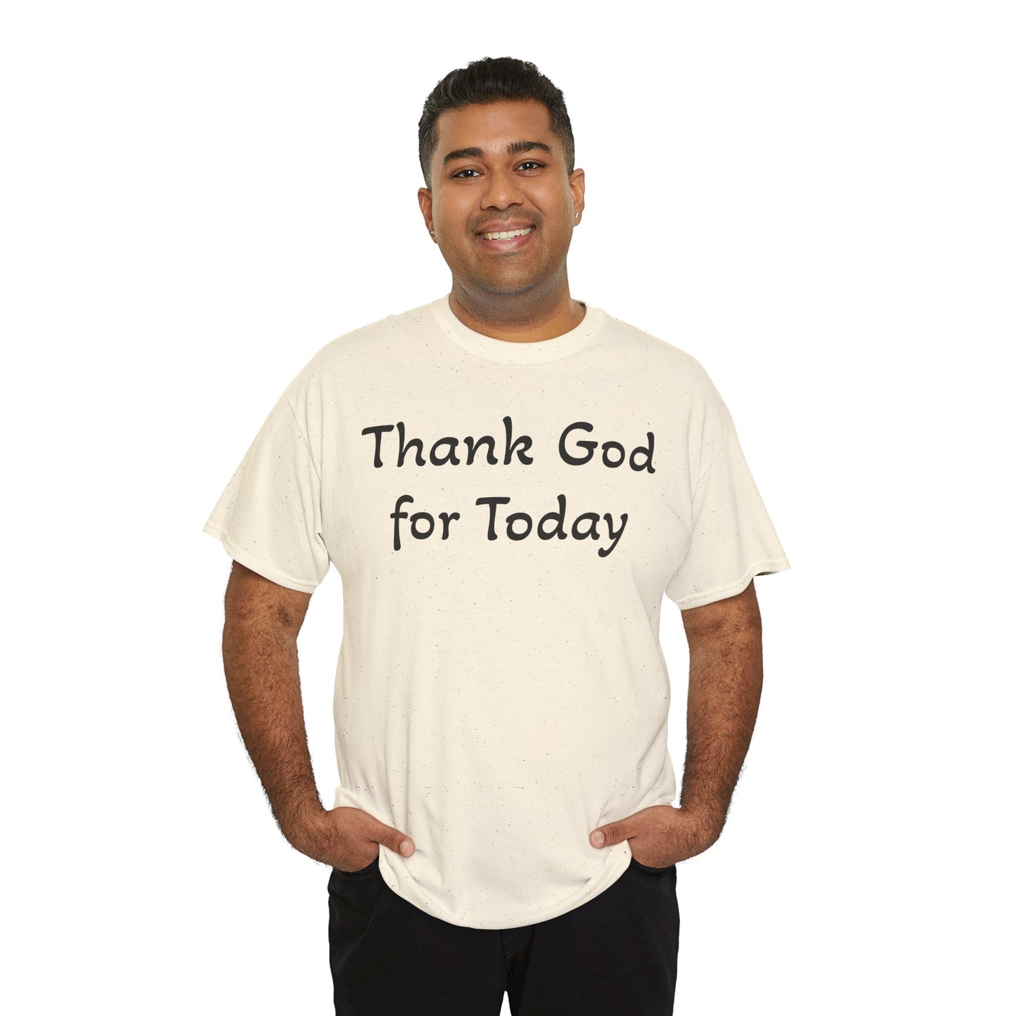 "Thank God for Today / Walk with God into Tomorrow" Inspirational Tee