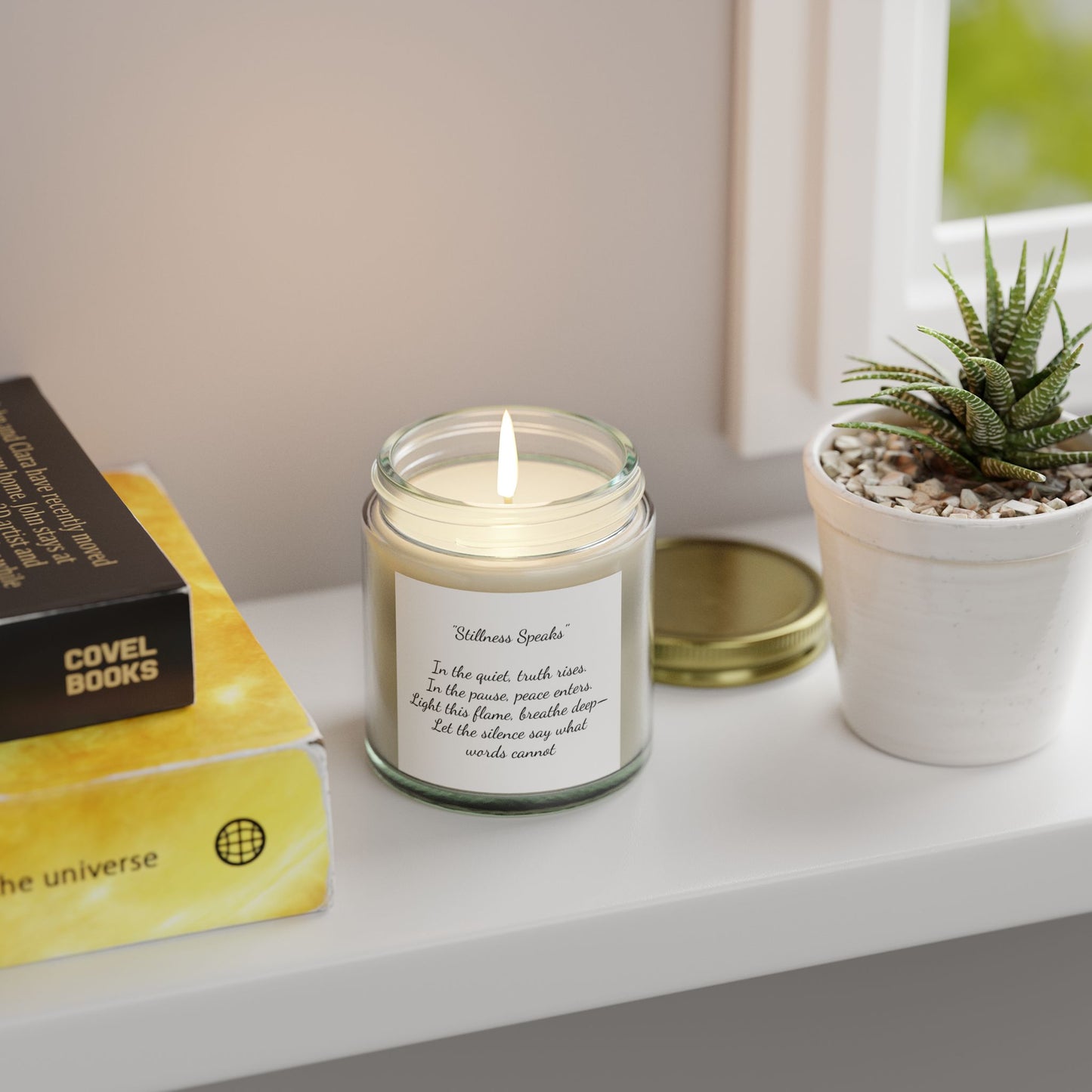 Stillness Speaks Calming Scented Candles, Coconut Apricot Wax, Relaxation Gift, Home Decor, Aromatherapy, Self-Care, Mindfulness