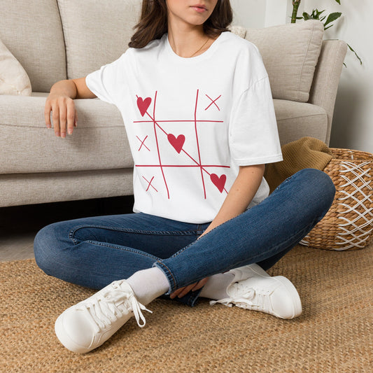Love Wins - Heart Tic-Tac-Toe T‑Shirt