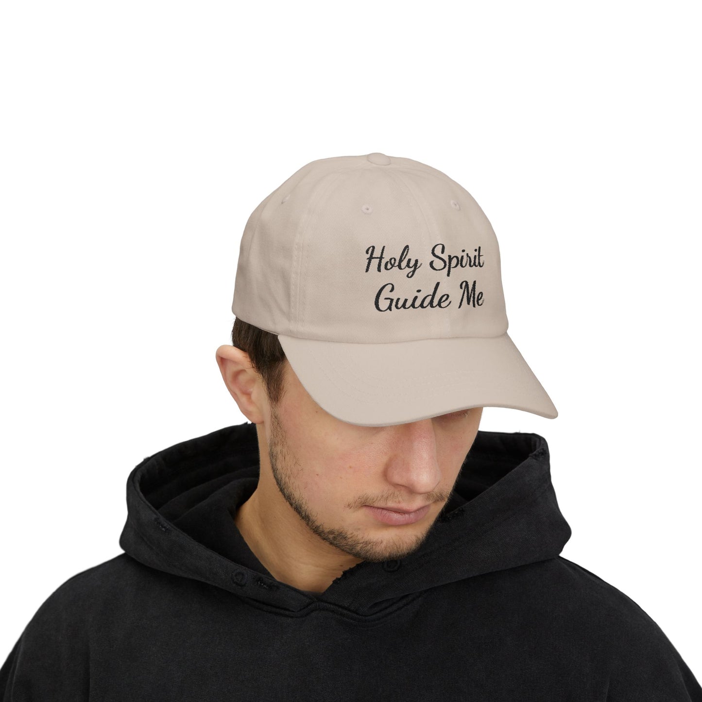 Holy Spirit Guide Me Classic Dad Cap | Faith-Based Gift, Religious Hat, Everyday Wear, Inspirational Headwear, Father's Day Gift
