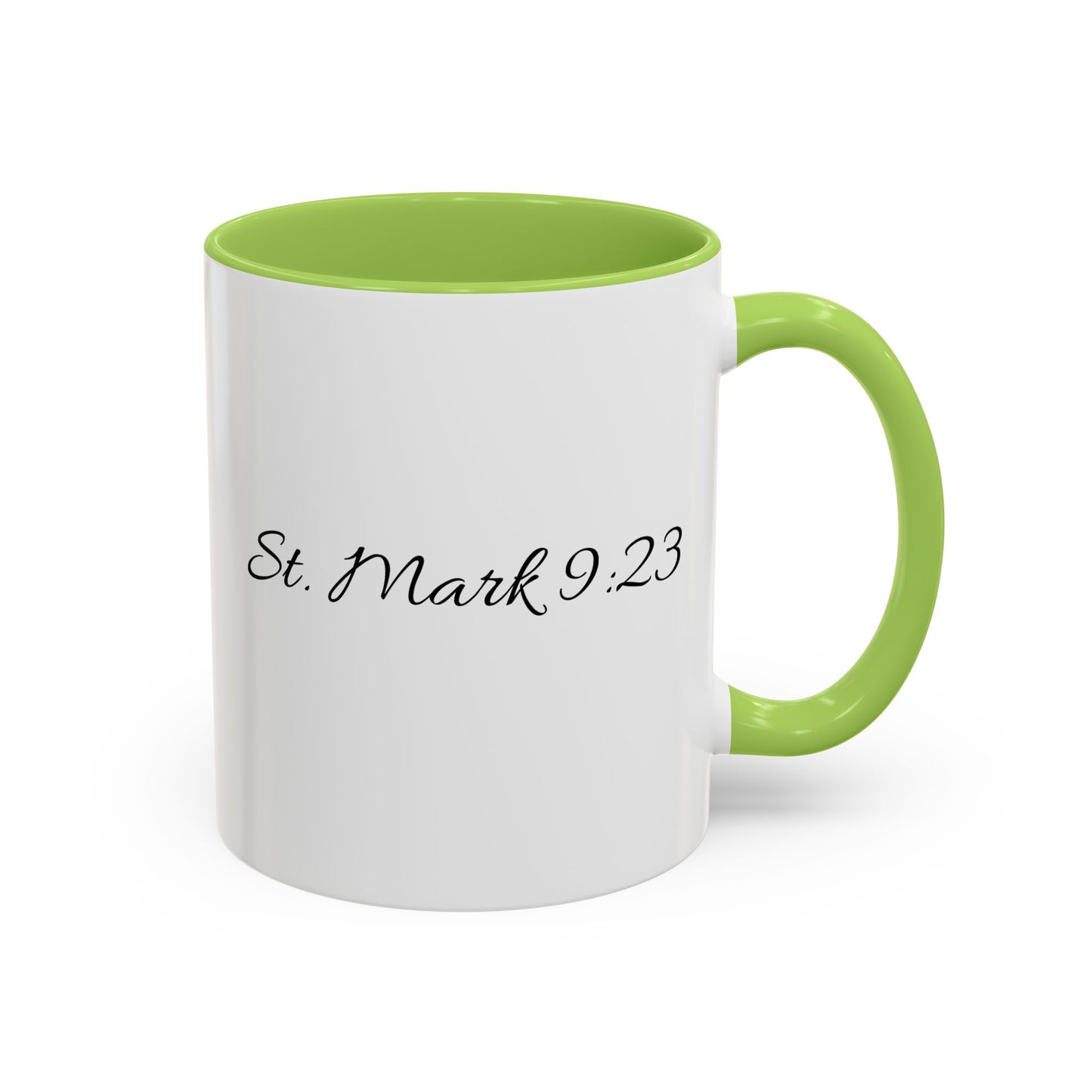 "There Is No Such Word as Can't" (St. Mark 9:23) | Inspirational Coffee Mug