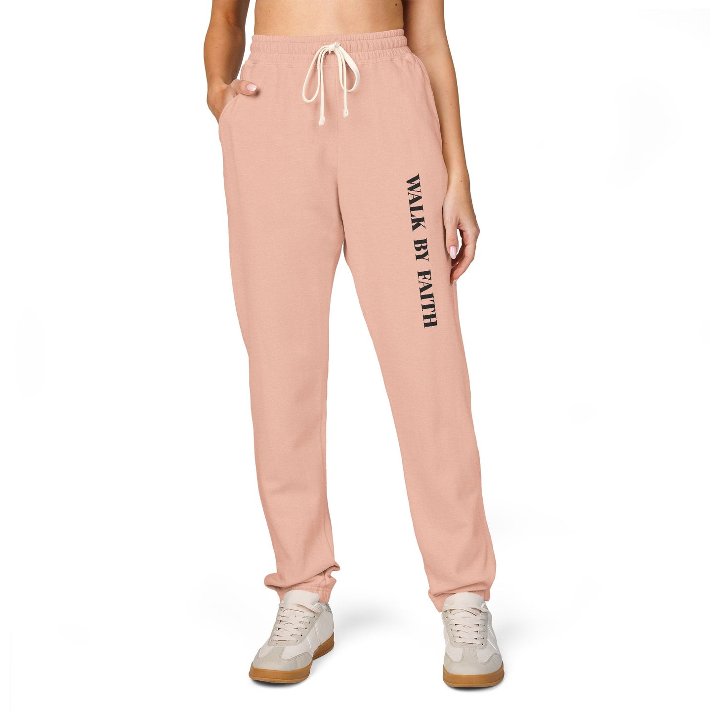 Walk By Faith Sweatpants (light colors) — Garment-Dyed Fleece Joggers