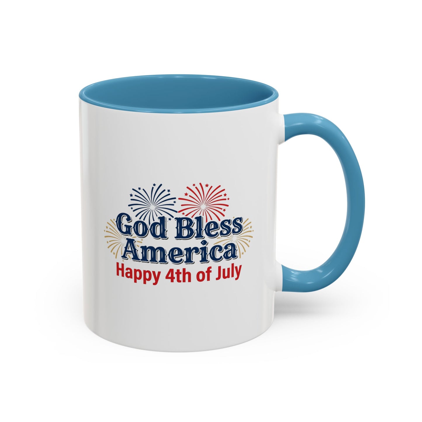God Bless America • Happy 4th of July Mug — Inspirational Religious Accent Mug