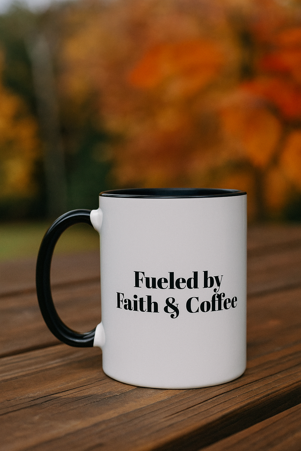 Fueled by Faith & Coffee Motivational Mug - Start Your Day Right, Great for Gifts, Home Office, Teacher's Coffee Break, Funny Coffee Mug, 11 & 15oz