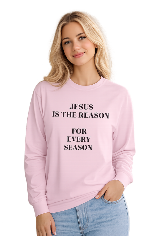 Jesus Is The Reason Long Sleeve Tee — Hebrews 13:8 Faith Shirt