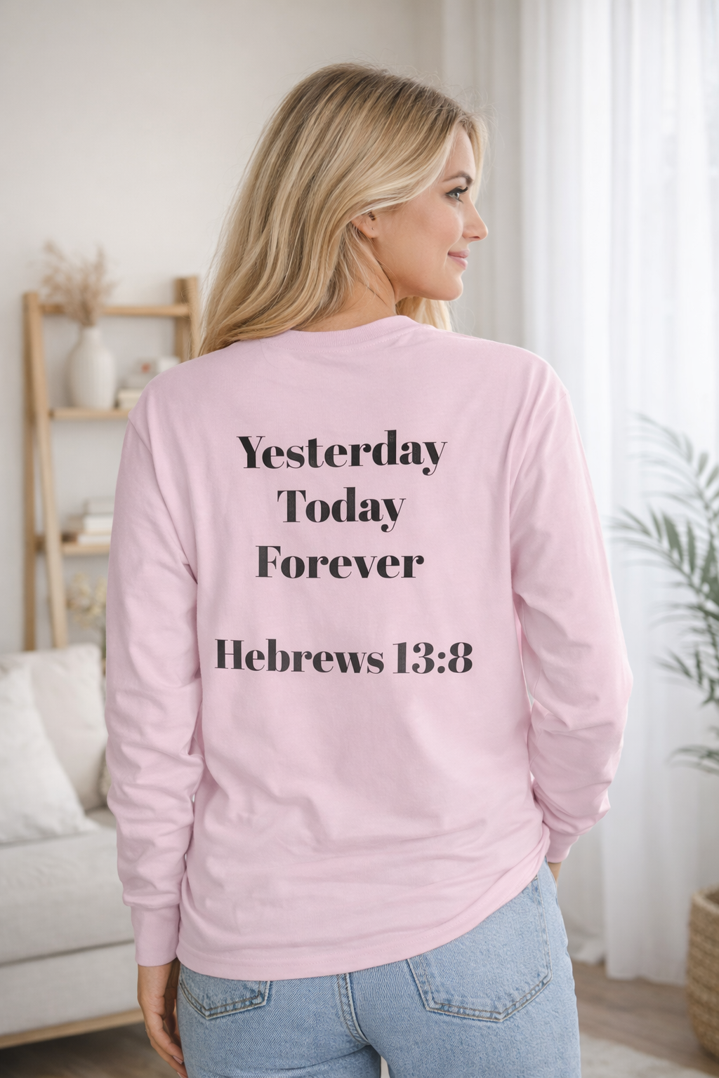 Jesus Is The Reason Long Sleeve Tee — Hebrews 13:8 Faith Shirt