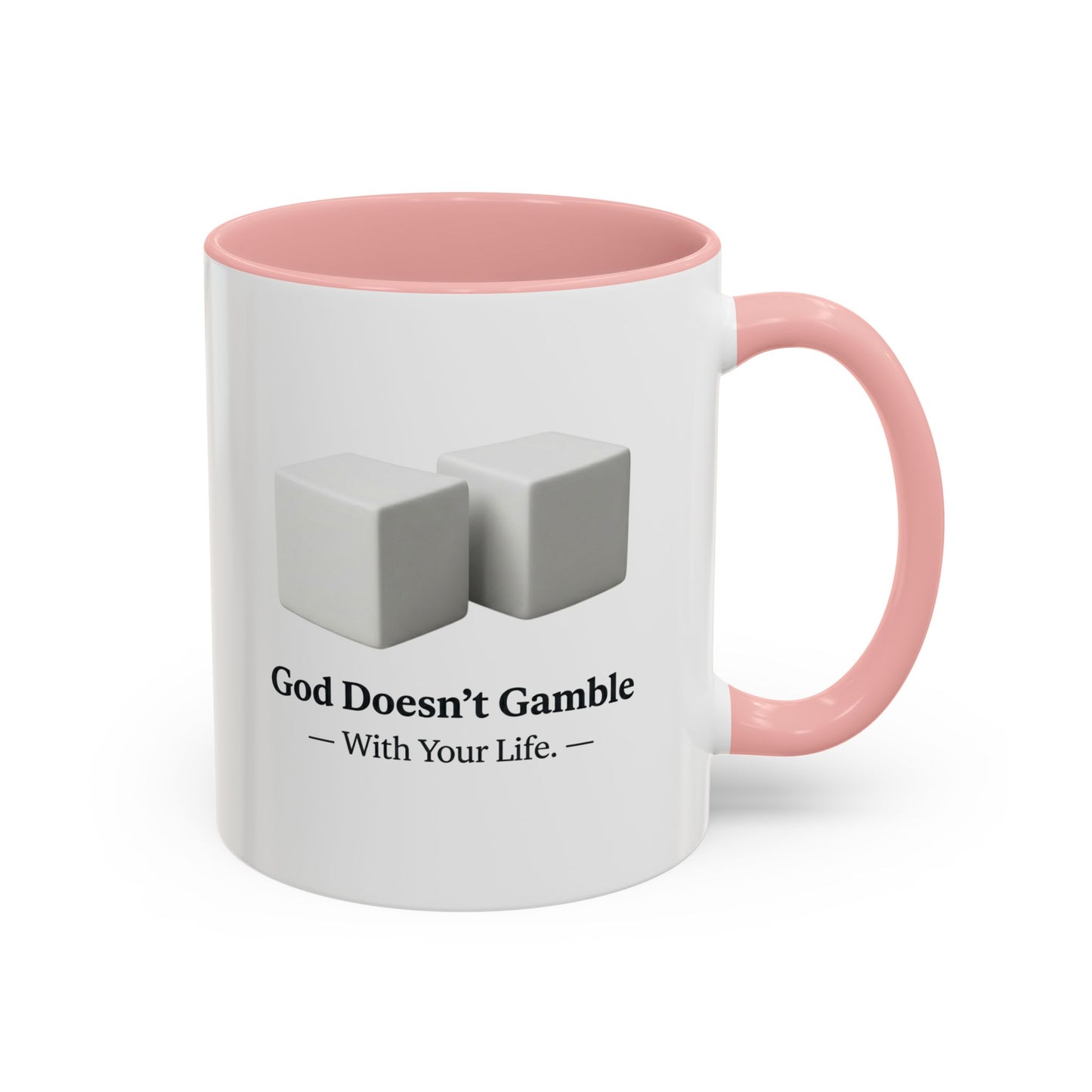 God Doesn’t Gamble With Your Life Coffee Mug — Inspirational Religious Accent Mug