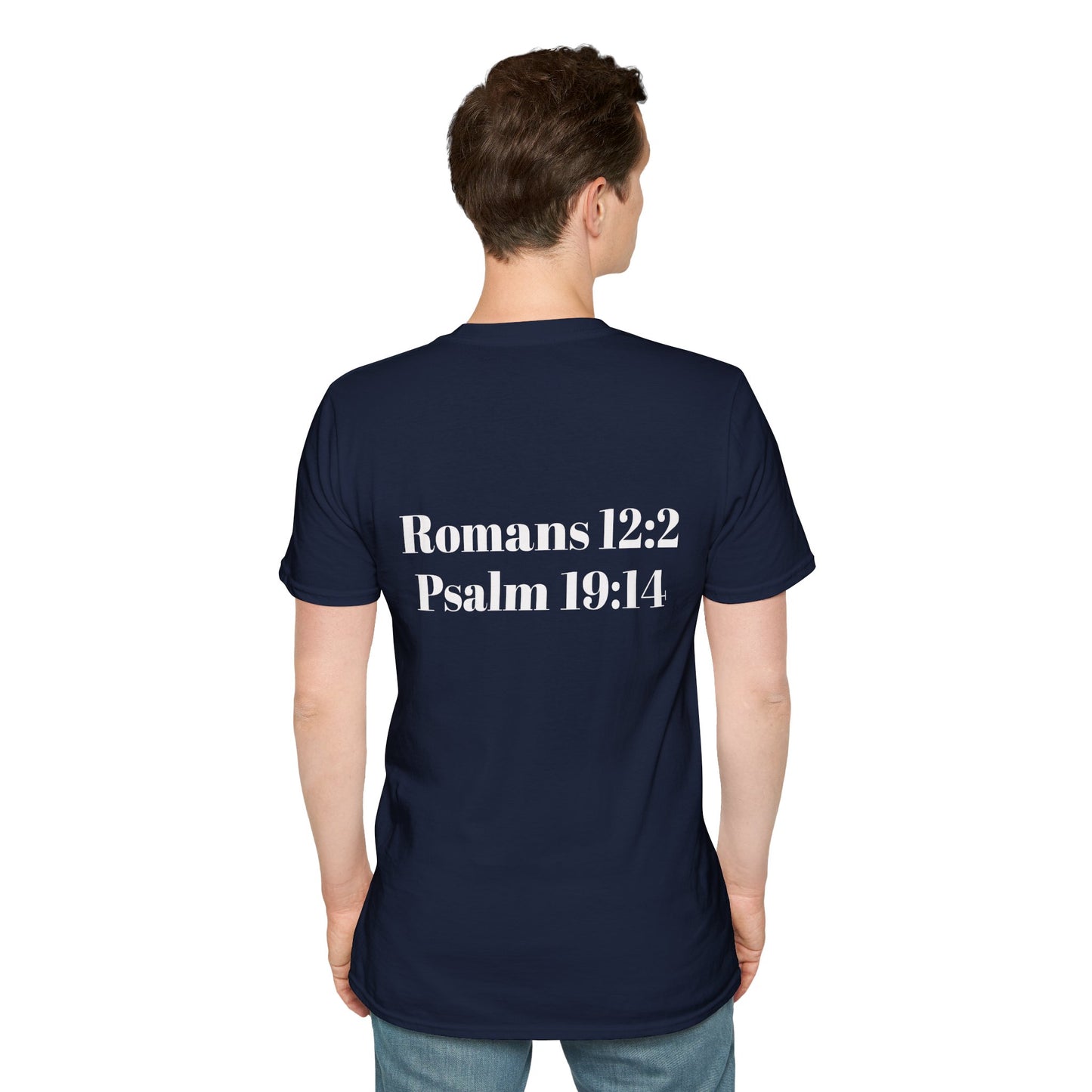 "Mind Mouth Heart Aligned With God's Will" (Romans 12:2, Psalm 19:14) | Dark color T-Shirt