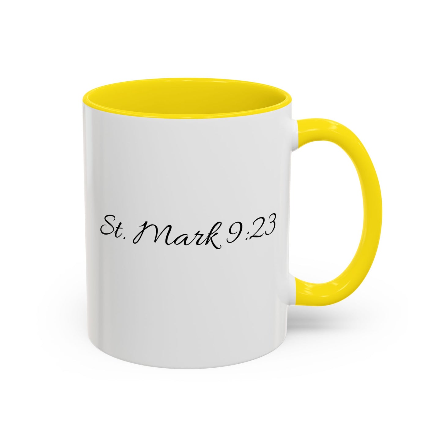 "There Is No Such Word as Can't" (St. Mark 9:23) | Inspirational Coffee Mug