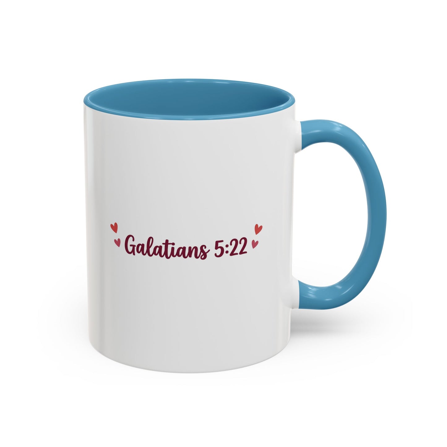My Heart Overflows with Love, Joy & Peace - Fruit of the Spirit Christian Accent Mug (11/15oz)