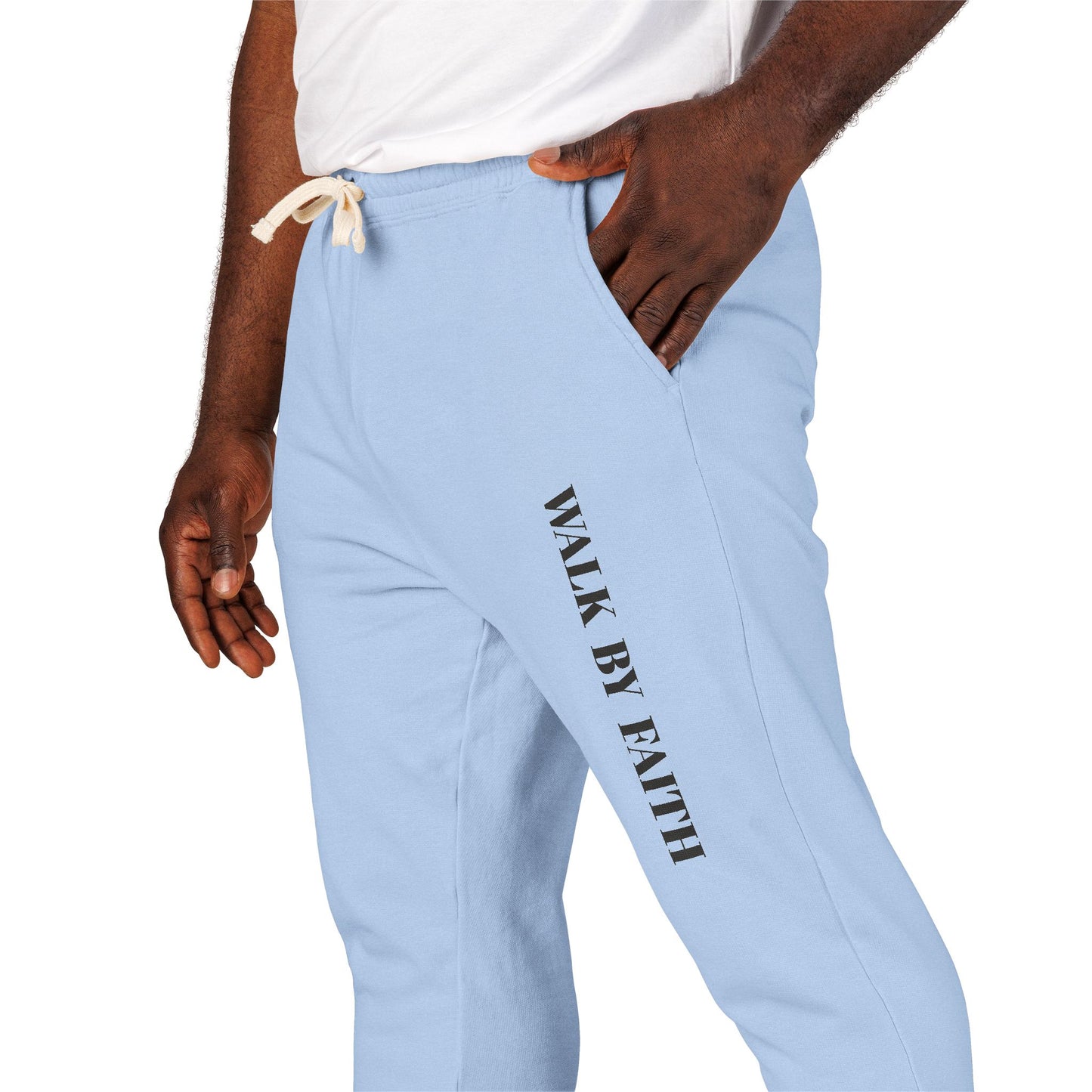 Walk By Faith Sweatpants (light colors) — Garment-Dyed Fleece Joggers