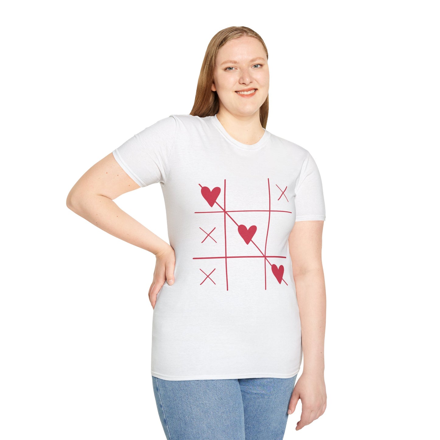 Love Wins - Heart Tic-Tac-Toe T‑Shirt
