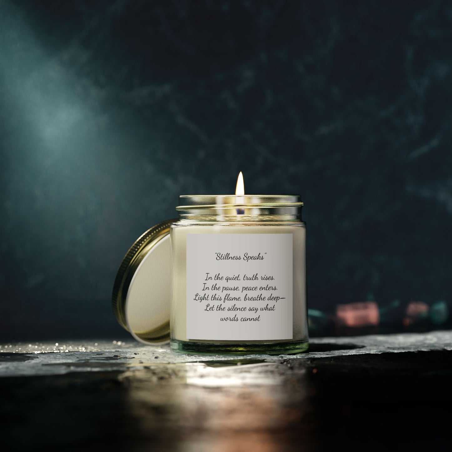 Stillness Speaks Calming Scented Candles, Coconut Apricot Wax, Relaxation Gift, Home Decor, Aromatherapy, Self-Care, Mindfulness