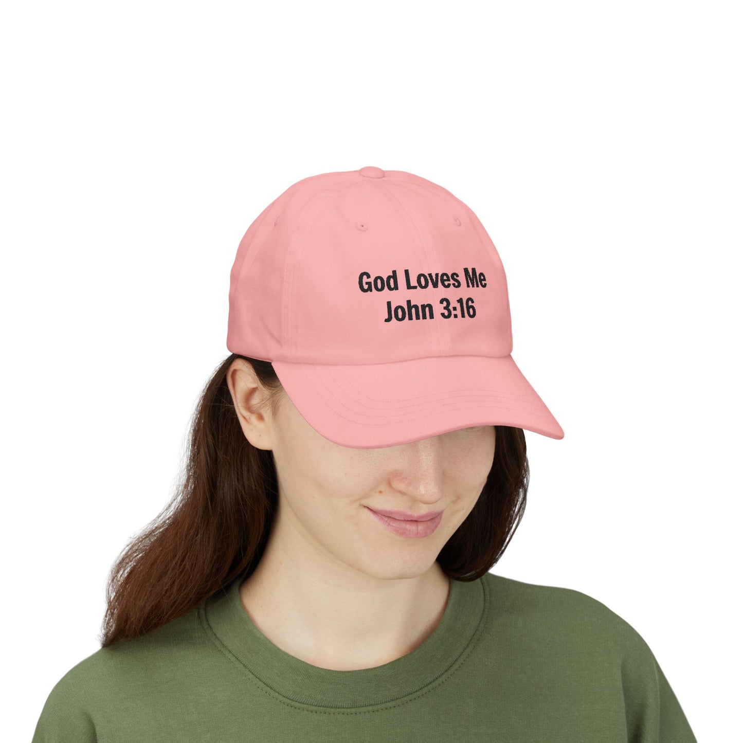 God Loves Me - John 3:16 | Inspirational Dad Cap | Faith Hat, Dad Gift, Casual Cap, Christian Apparel, Outdoor Accessory