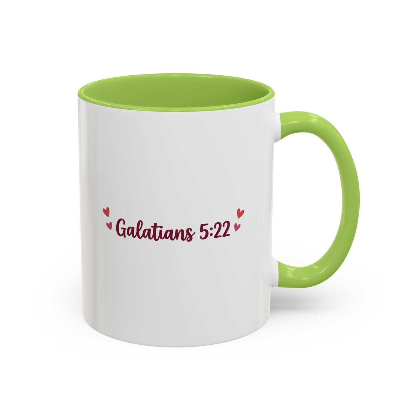 My Heart Overflows with Love, Joy & Peace - Fruit of the Spirit Christian Accent Mug (11/15oz)