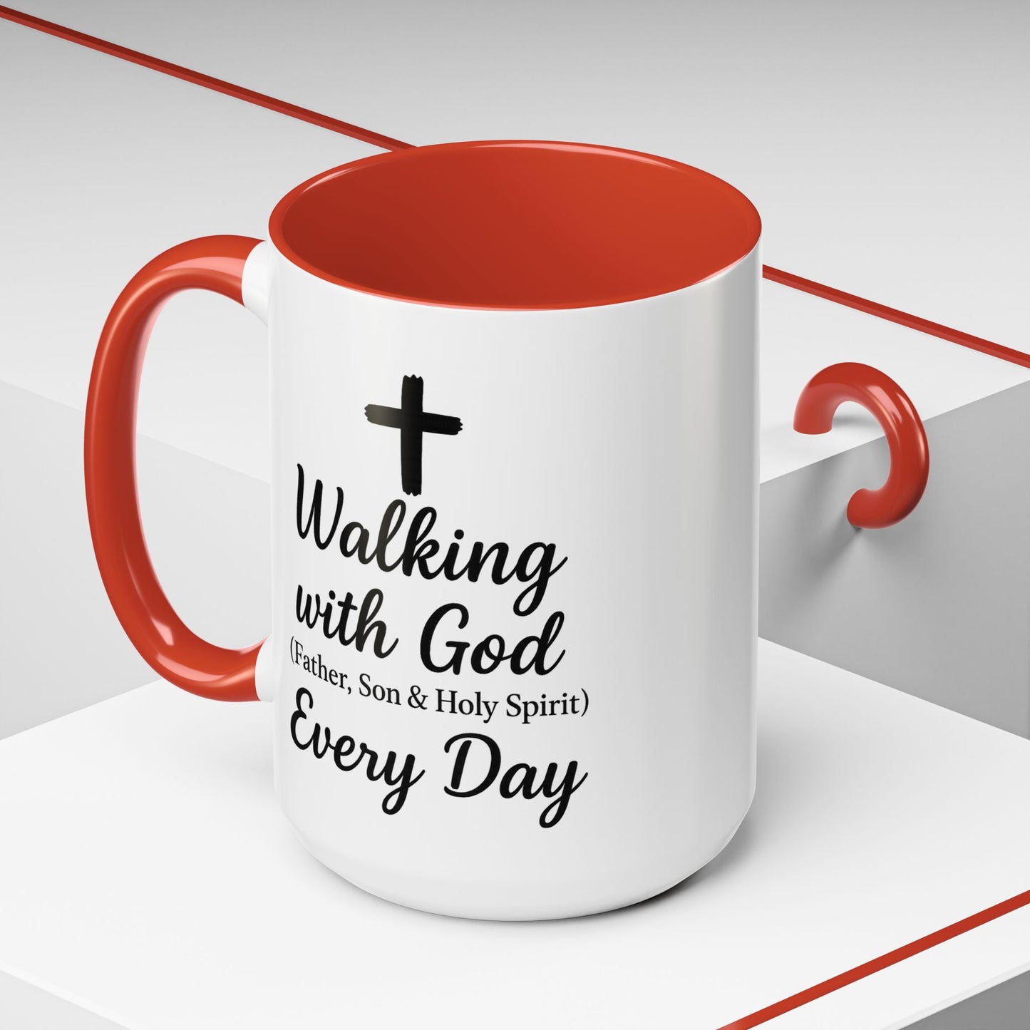 Walking with God Every Day | Accent Coffee Mug
