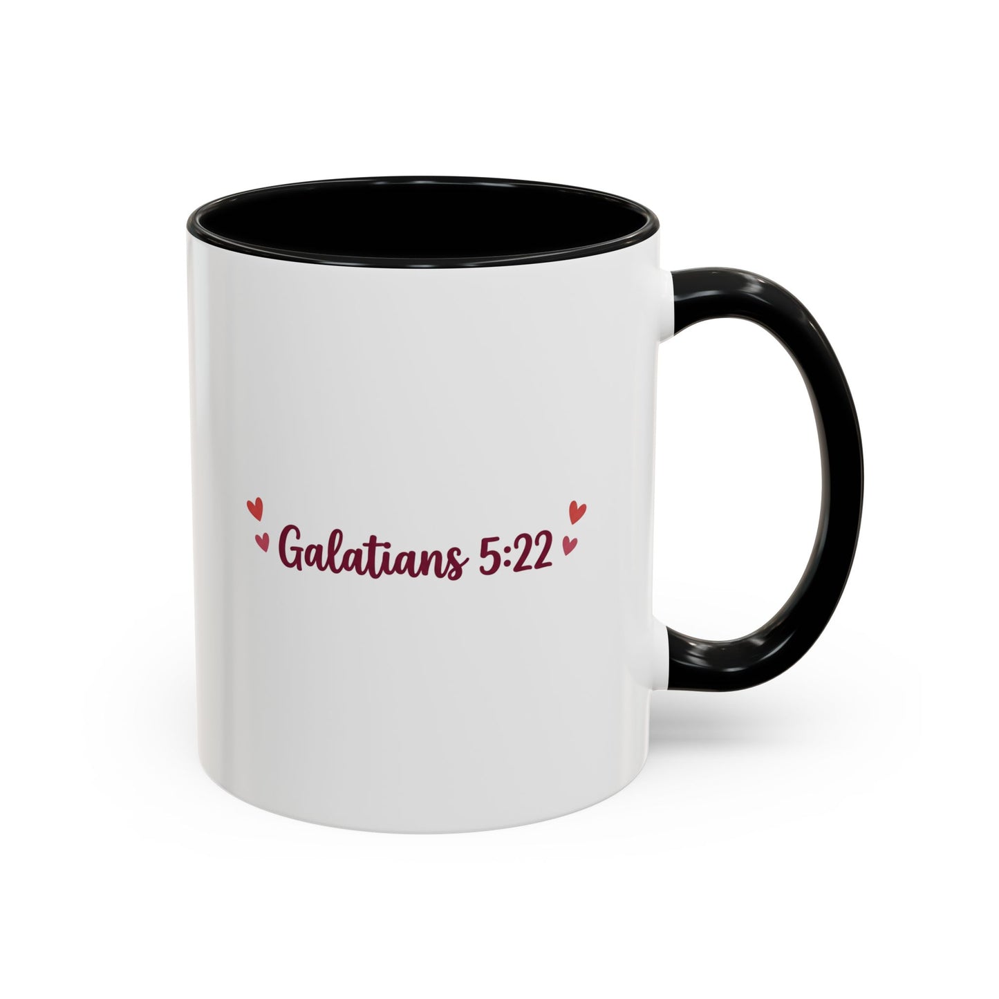 My Heart Overflows with Love, Joy & Peace - Fruit of the Spirit Christian Accent Mug (11/15oz)