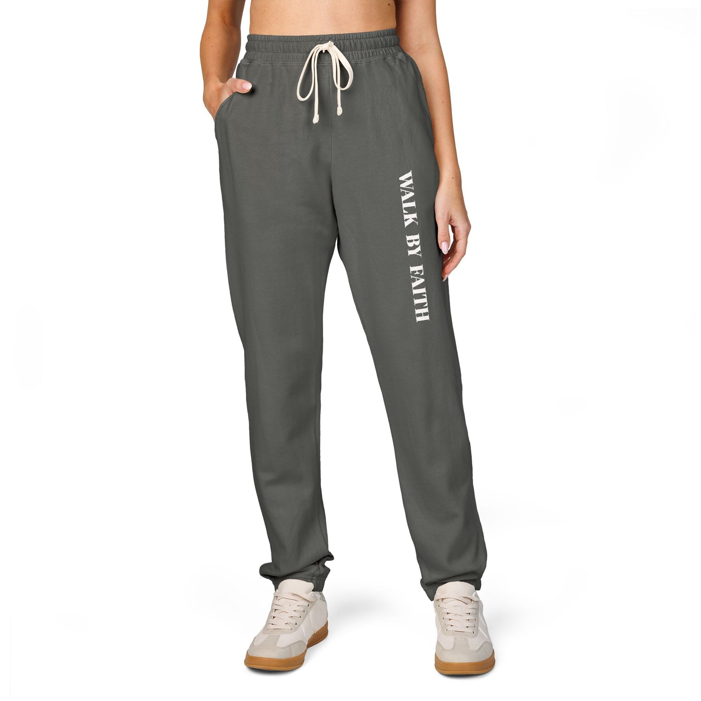 Walk By Faith Sweatpants — Garment-Dyed Fleece Joggers