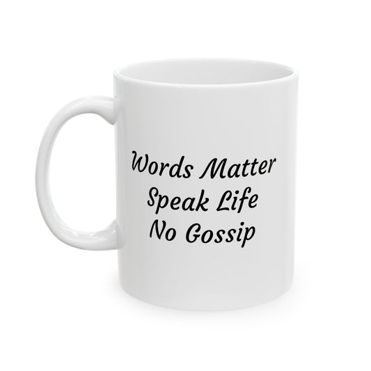 Words Matter — "Ephesians 4:29" Inspirational Scripture Coffee Cup
