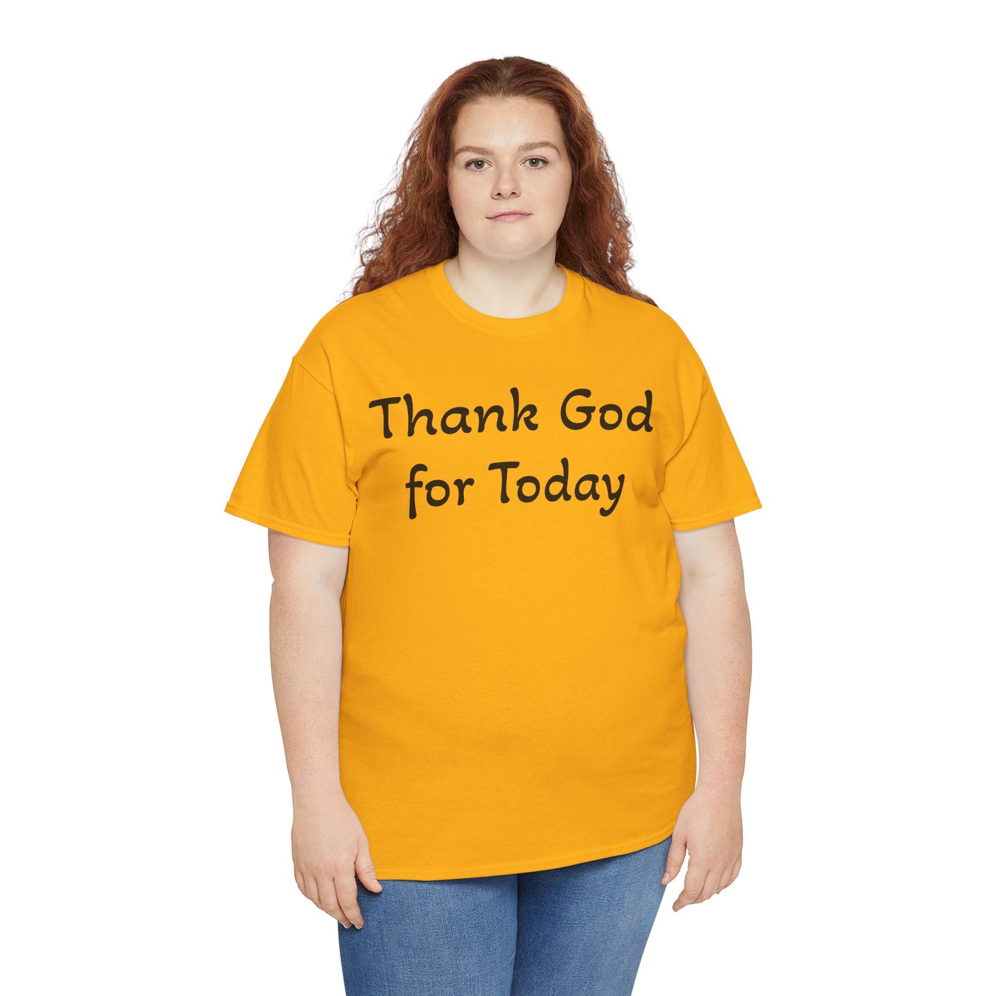 "Thank God for Today / Walk with God into Tomorrow" Inspirational Tee