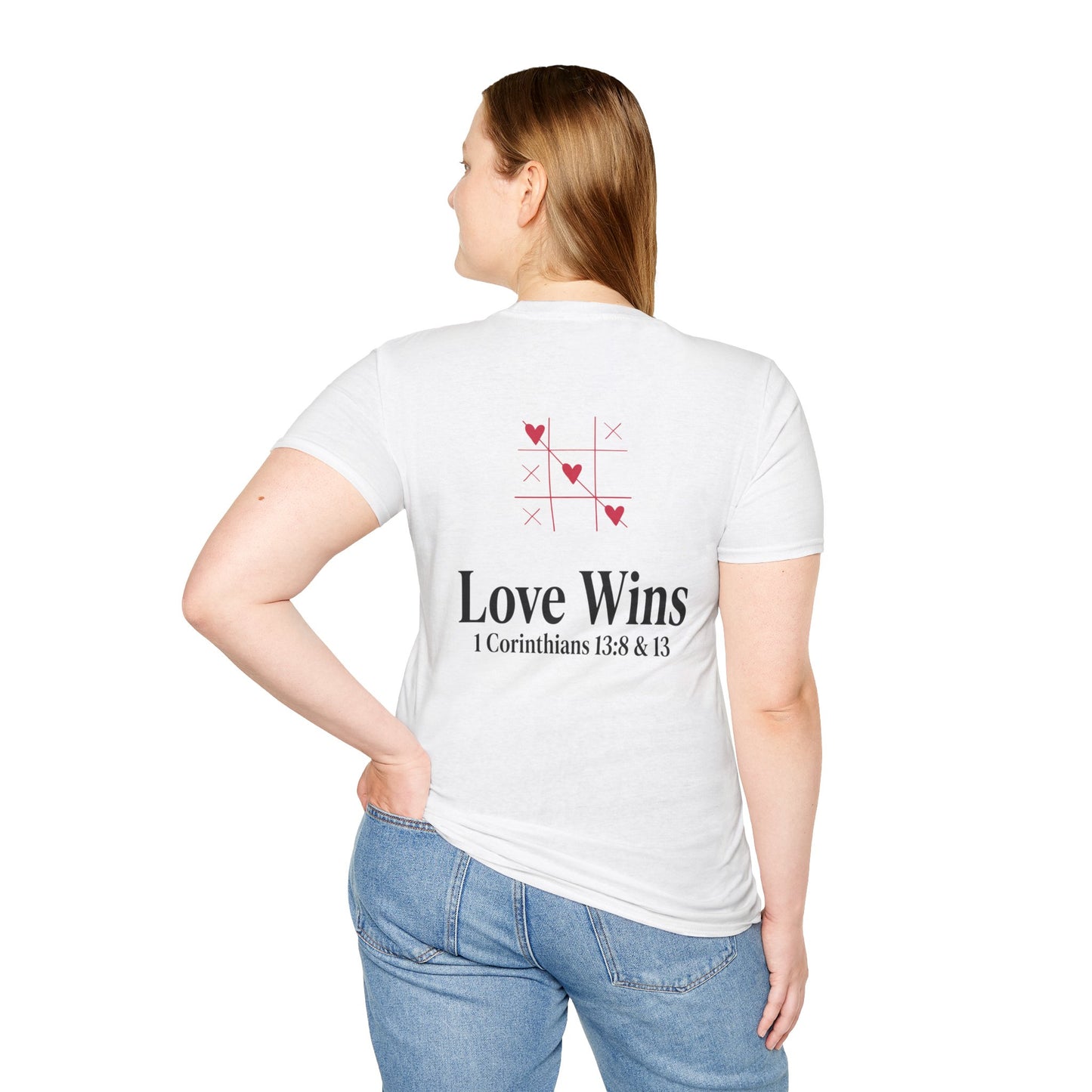 Love Wins - Heart Tic-Tac-Toe T‑Shirt