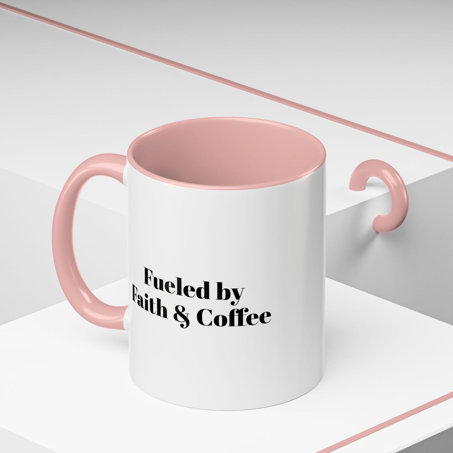 Fueled by Faith & Coffee Motivational Mug - Start Your Day Right, Great for Gifts, Home Office, Teacher's Coffee Break, Funny Coffee Mug, 11 & 15oz