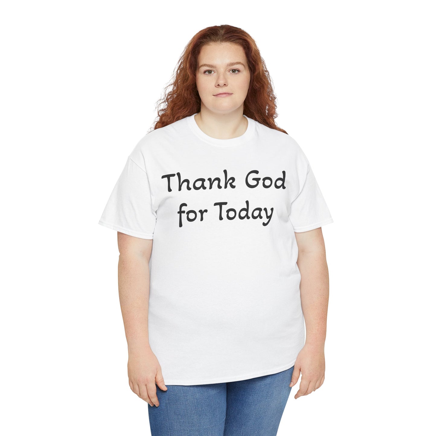 "Thank God for Today / Walk with God into Tomorrow" Inspirational Tee