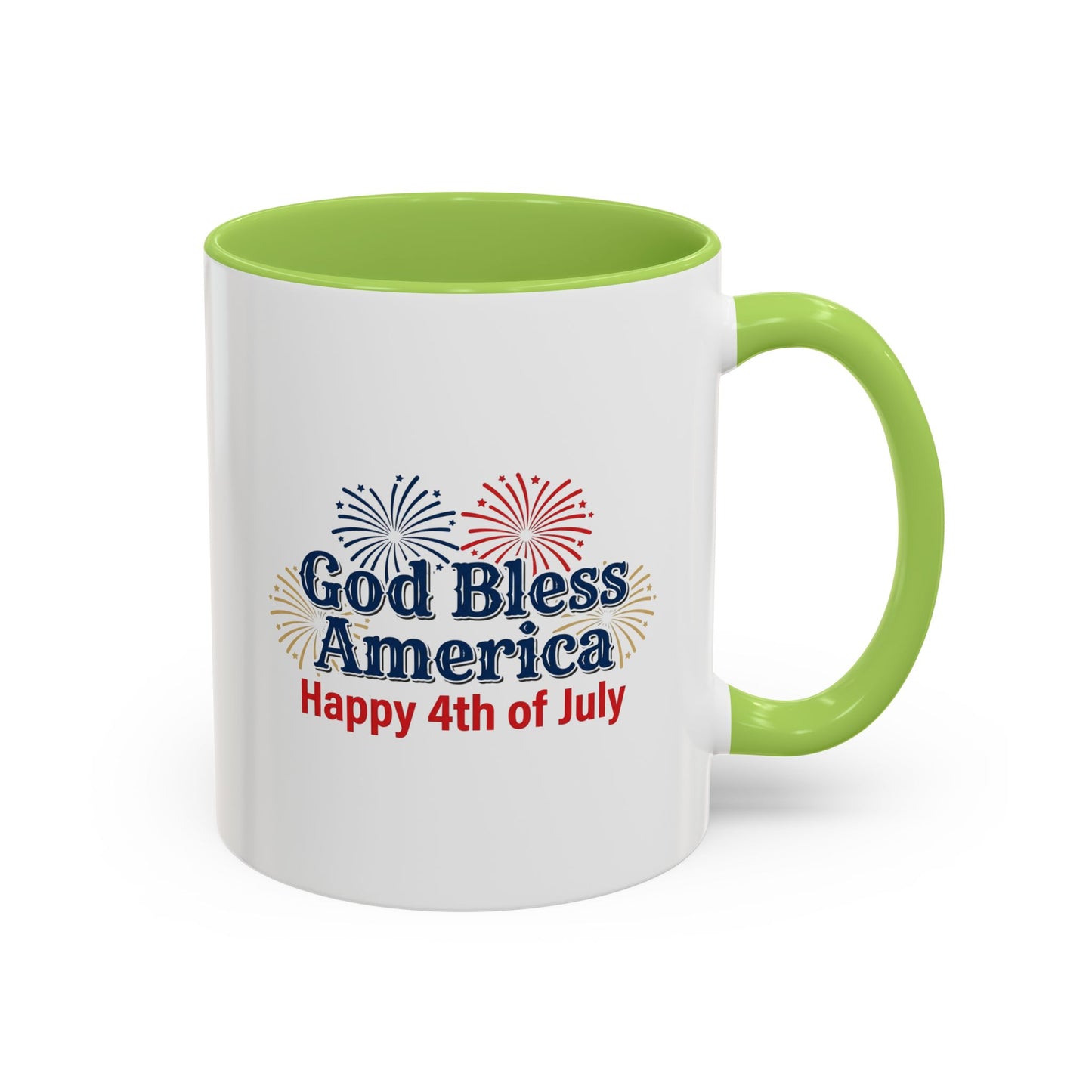 God Bless America • Happy 4th of July Mug — Inspirational Religious Accent Mug