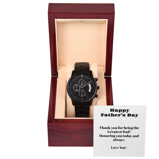 Black Chronograph Watch