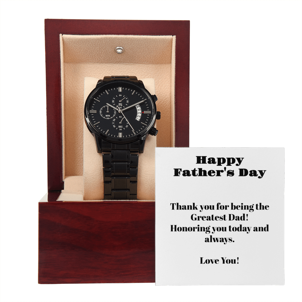 Black Chronograph Watch