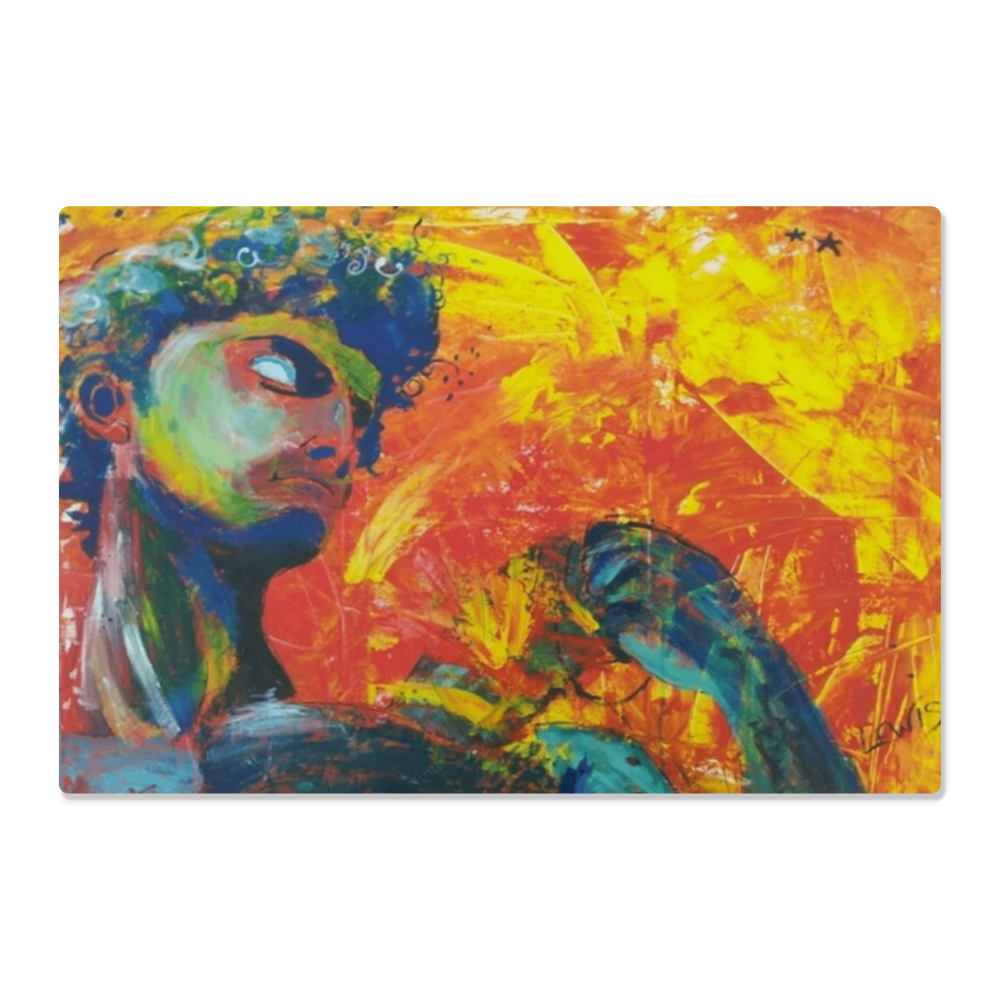 David as a Youth – Strength, Spirit, and Destiny in Color | Metal Art | Painting by Terrence Lewis