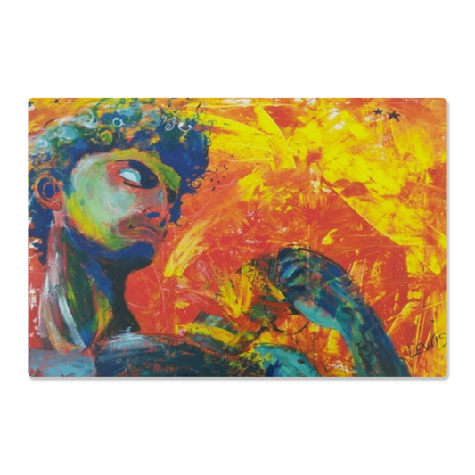 David as a Youth – Strength, Spirit, and Destiny in Color | Metal Art | Painting by Terrence Lewis