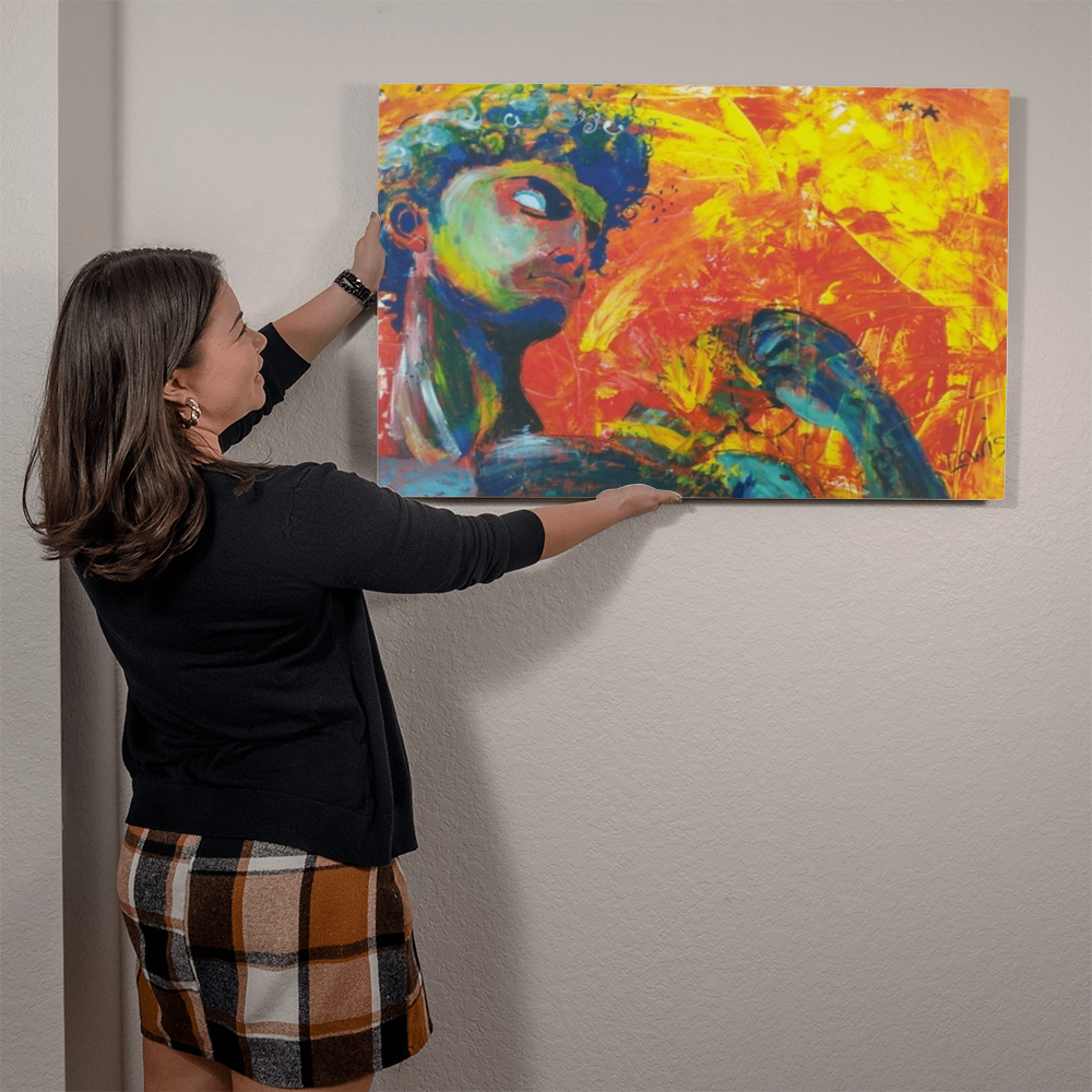 David as a Youth – Strength, Spirit, and Destiny in Color | Metal Art | Painting by Terrence Lewis