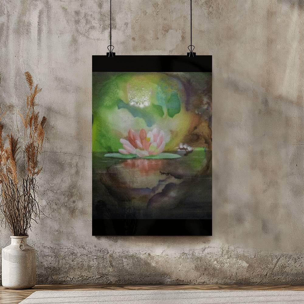 Stillness in Bloom Poster | Painting by Terrence Lewis