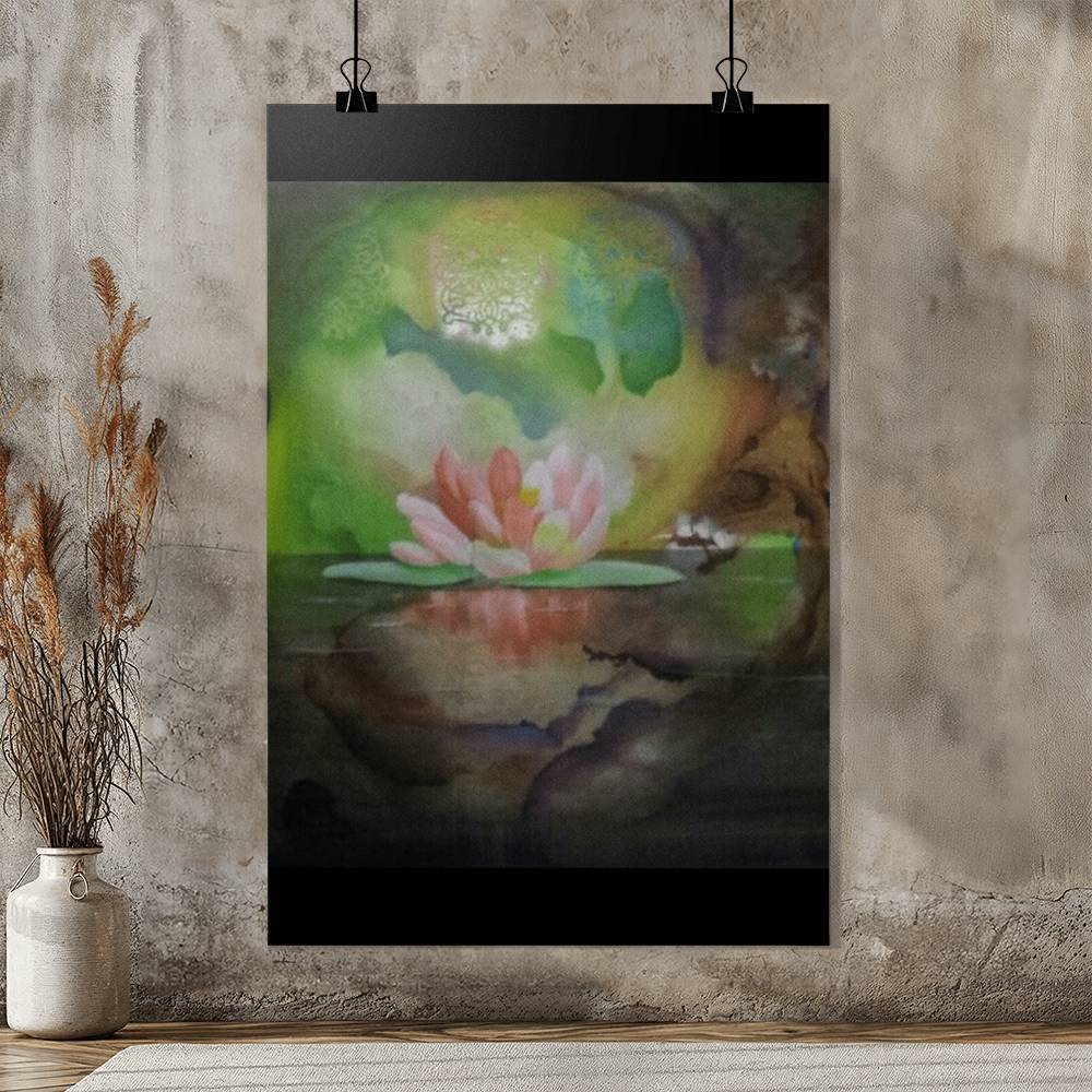 Stillness in Bloom Poster | Painting by Terrence Lewis