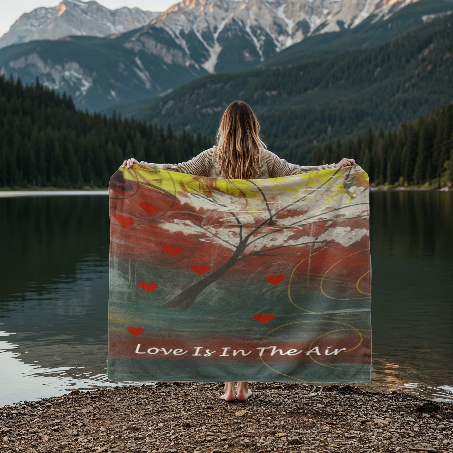Love Is In The Air | Jersey Fleece Blanket